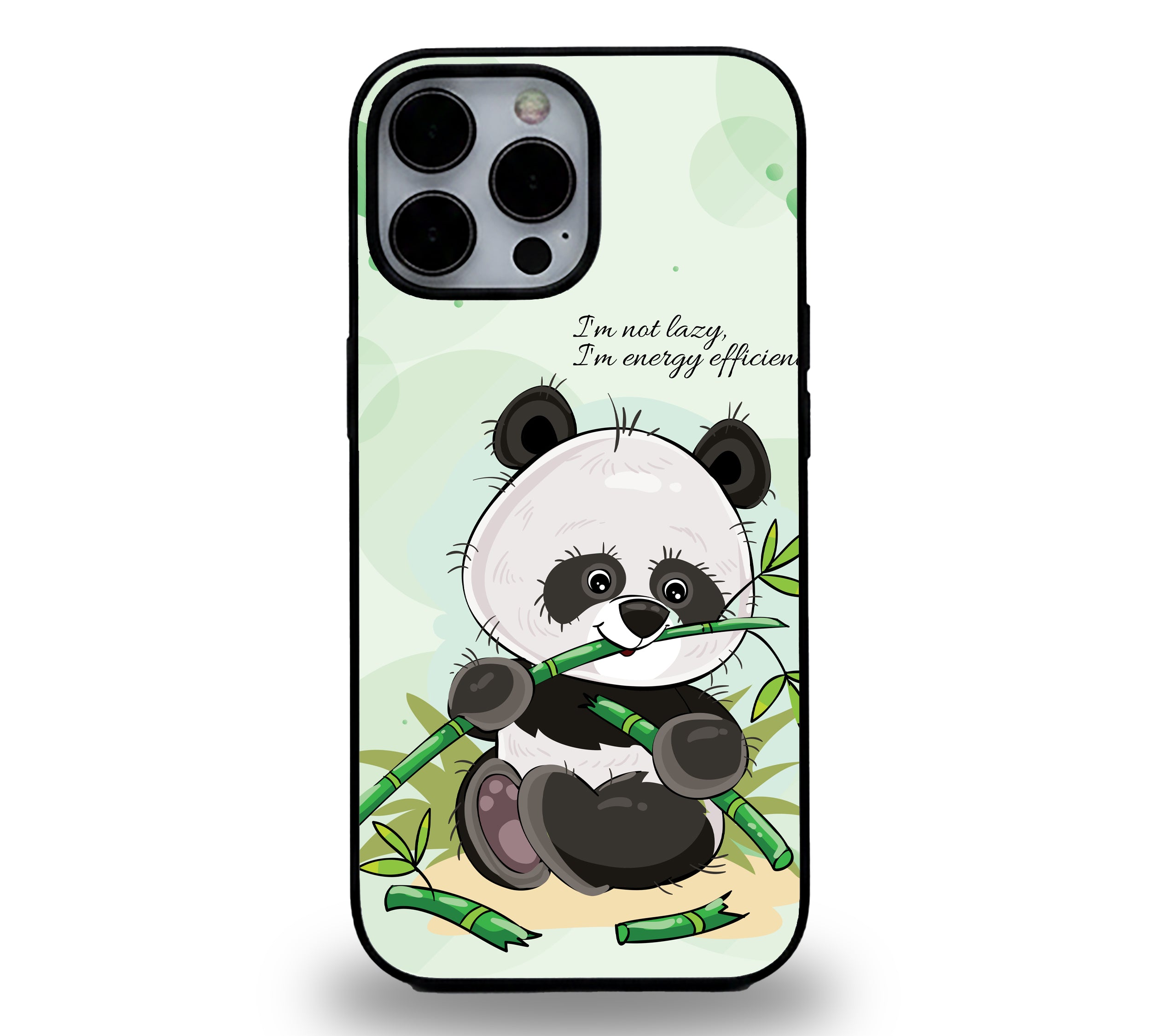 Energy Efficient Panda | Premium Glass iPhone Mobile Cover Case