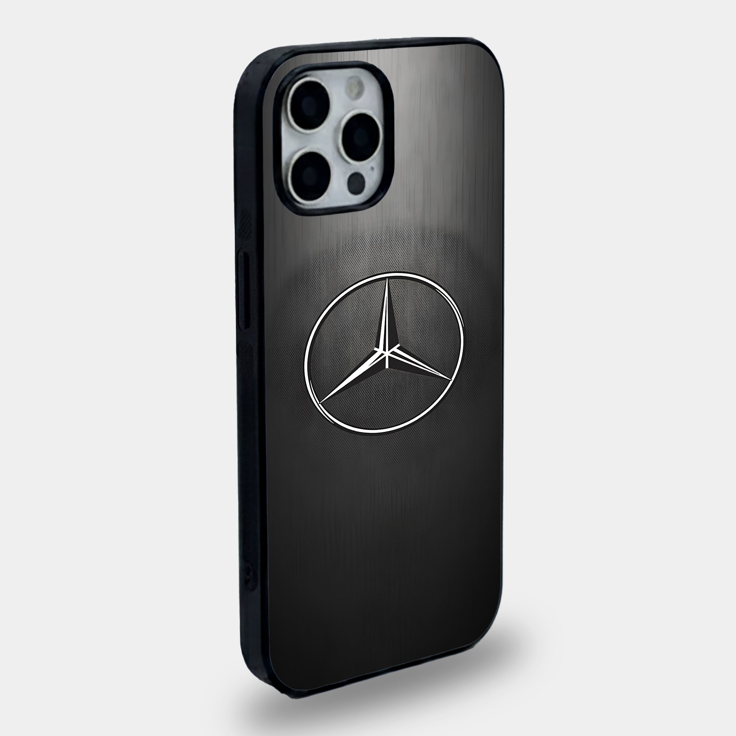 Brushed Metal Mercedes Logo Case