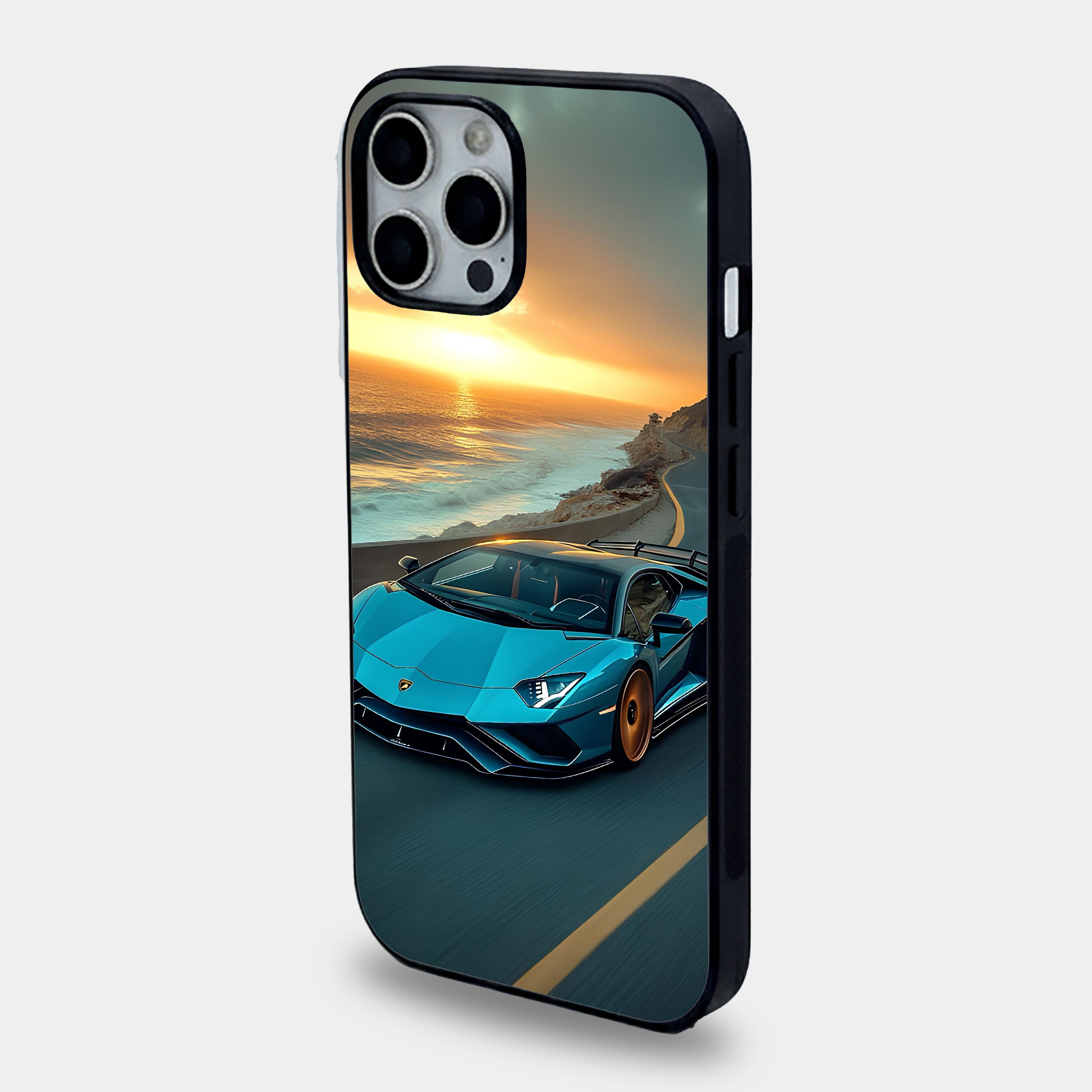 Lamborghini Coastal Drive Case | Premium Glass iPhone & Samsung Mobile Cover Case