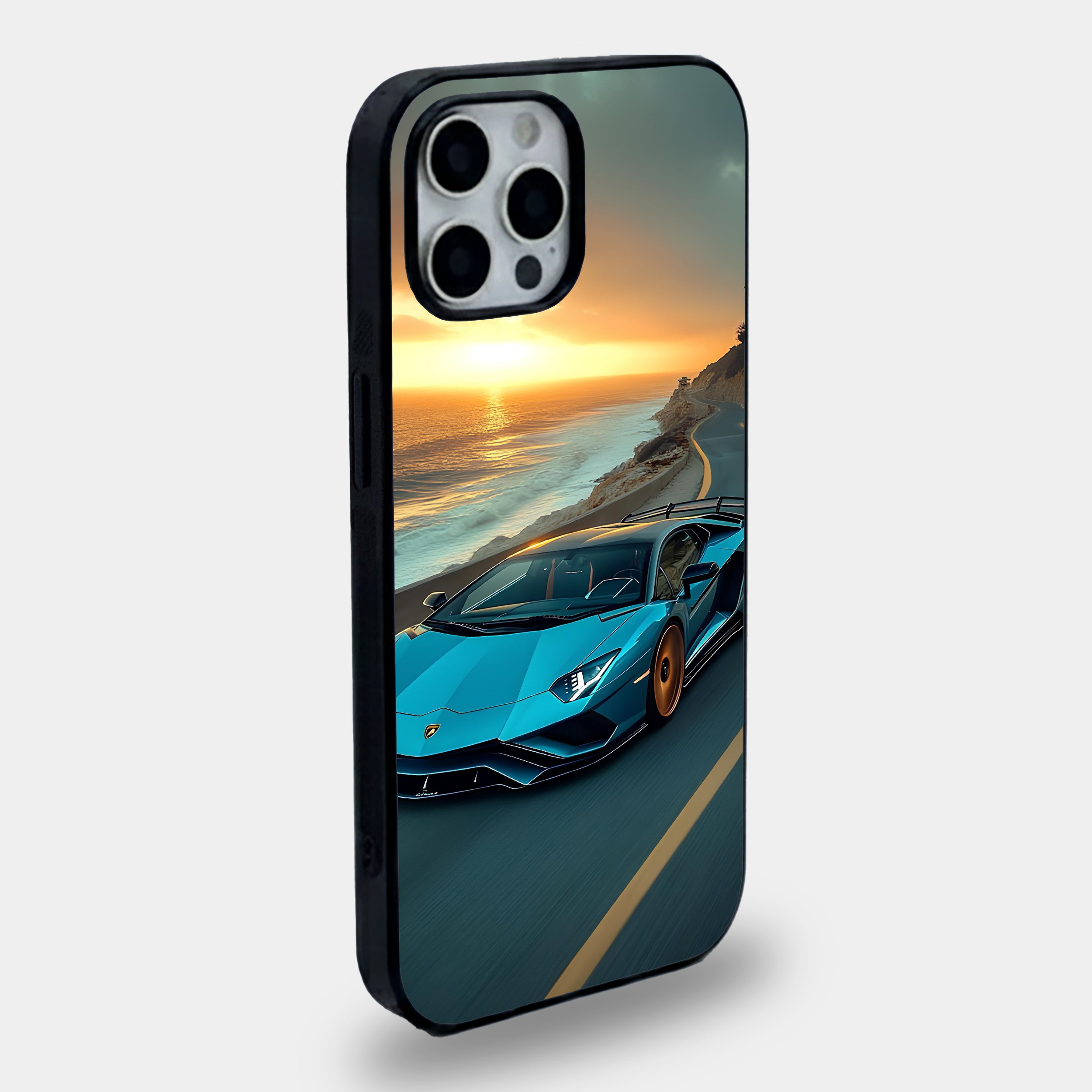 Lamborghini Coastal Drive Case | Premium Glass iPhone & Samsung Mobile Cover Case