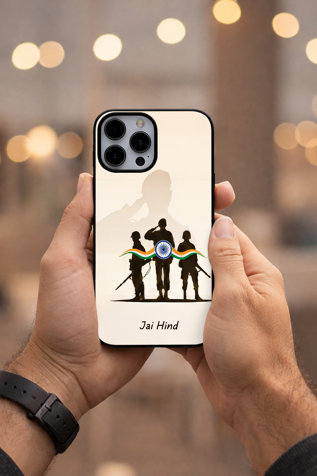 Indian Army Tribute | Premium Glass iPhone Mobile Cover Case