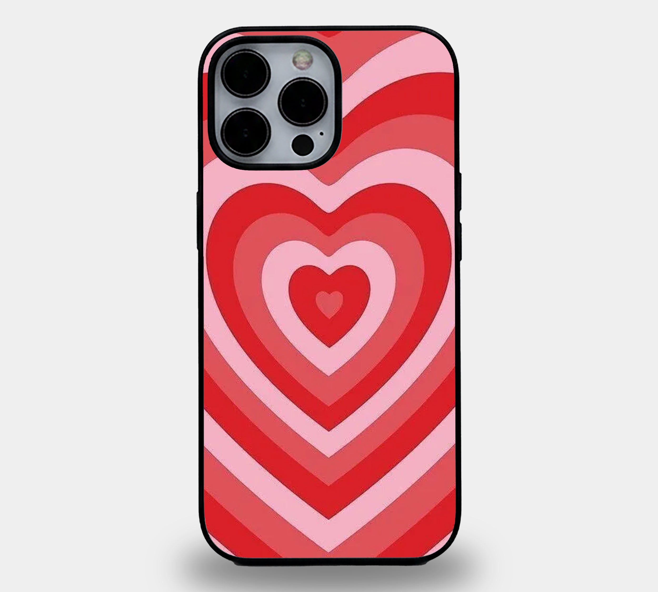 Retro Heart Radiating Pattern | Premium Glass iPhone & Samsung Mobile Cover Case