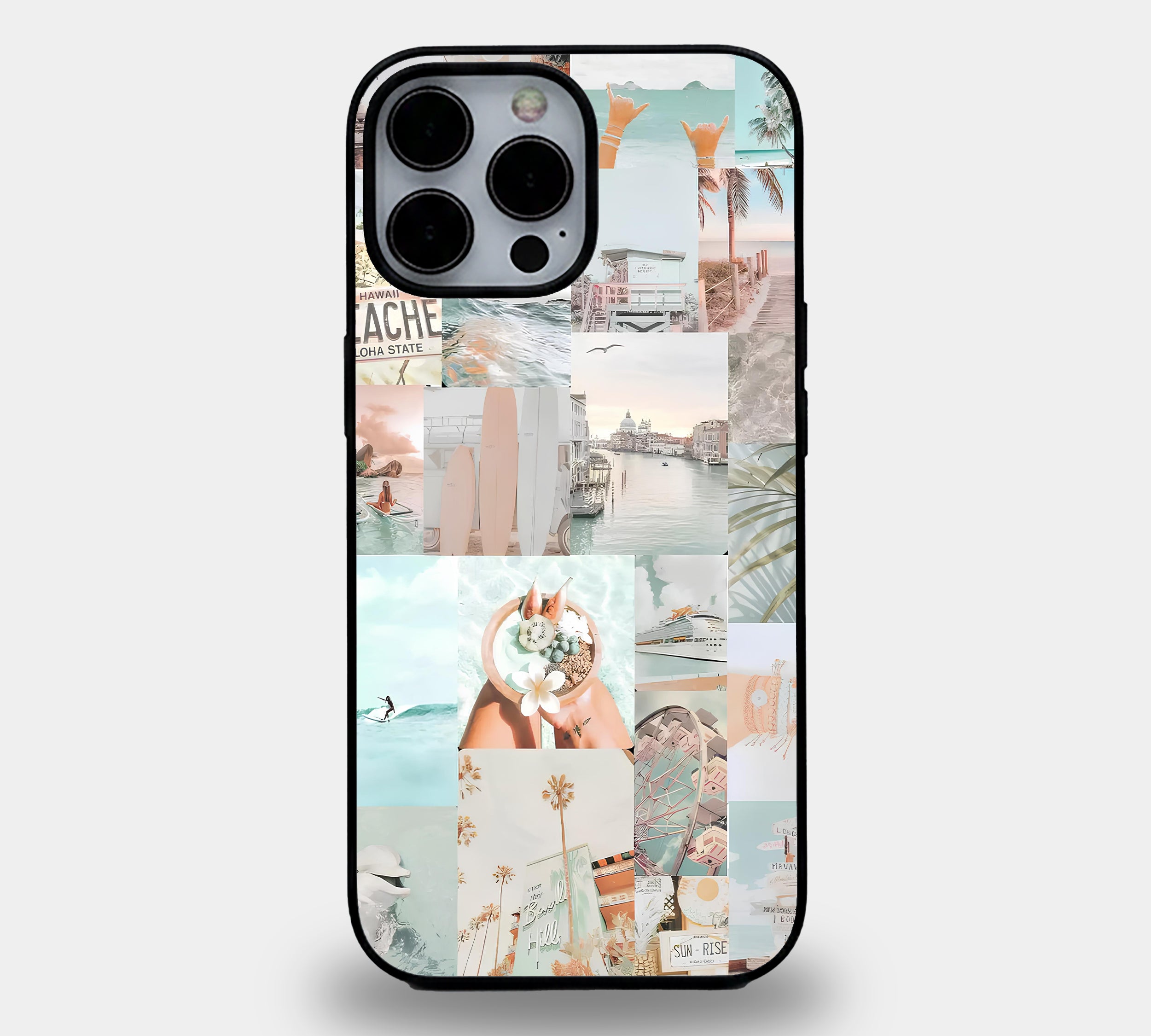 Wanderlust Collage | Premium Glass iPhone & Samsung Mobile Cover Case
