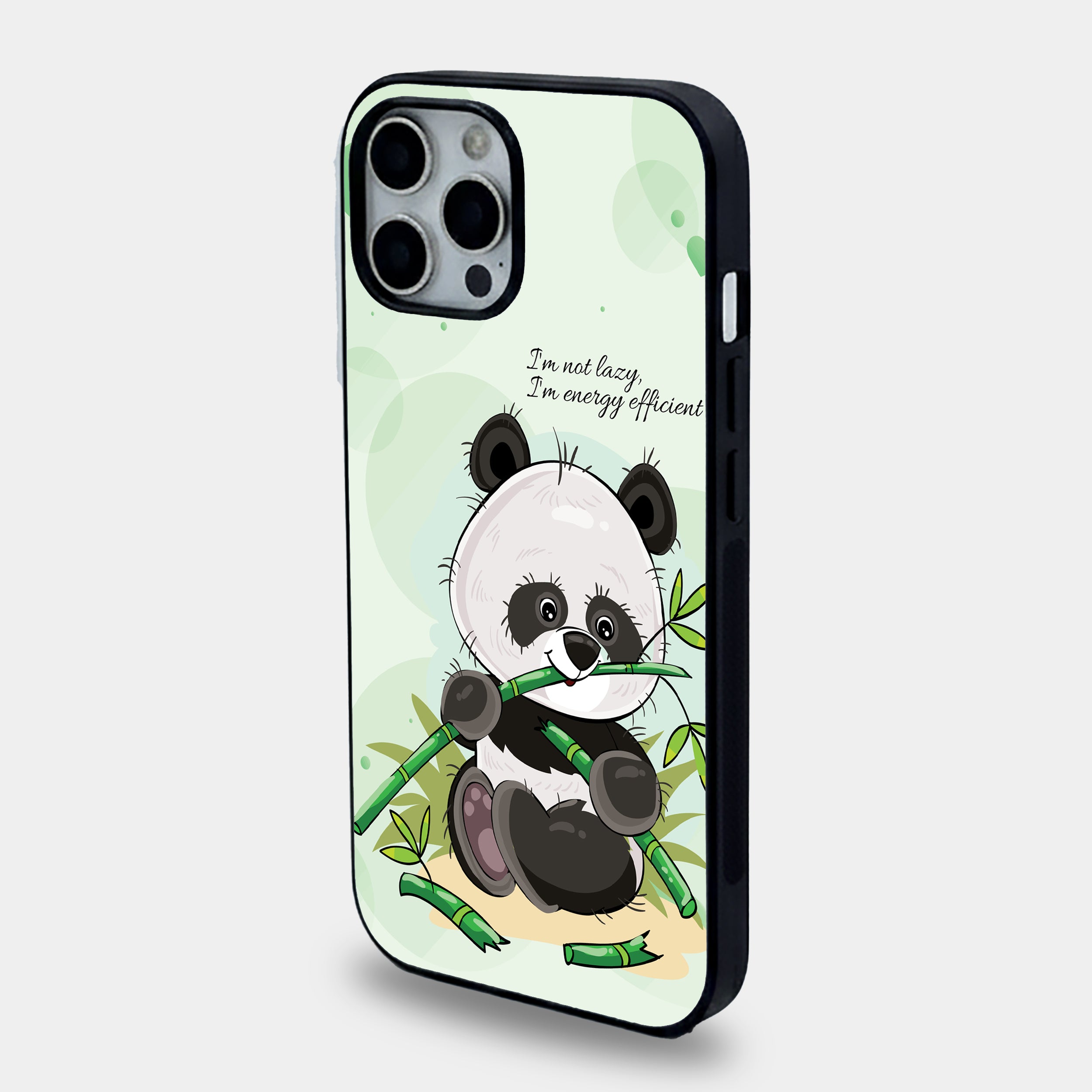 Energy Efficient Panda | Premium Glass iPhone Mobile Cover Case