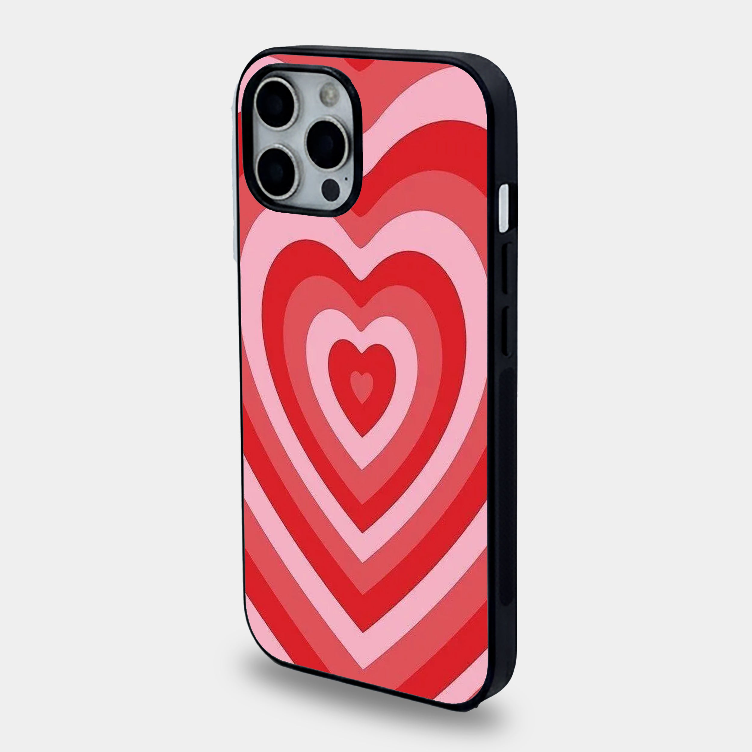 Retro Heart Radiating Pattern | Premium Glass iPhone & Samsung Mobile Cover Case