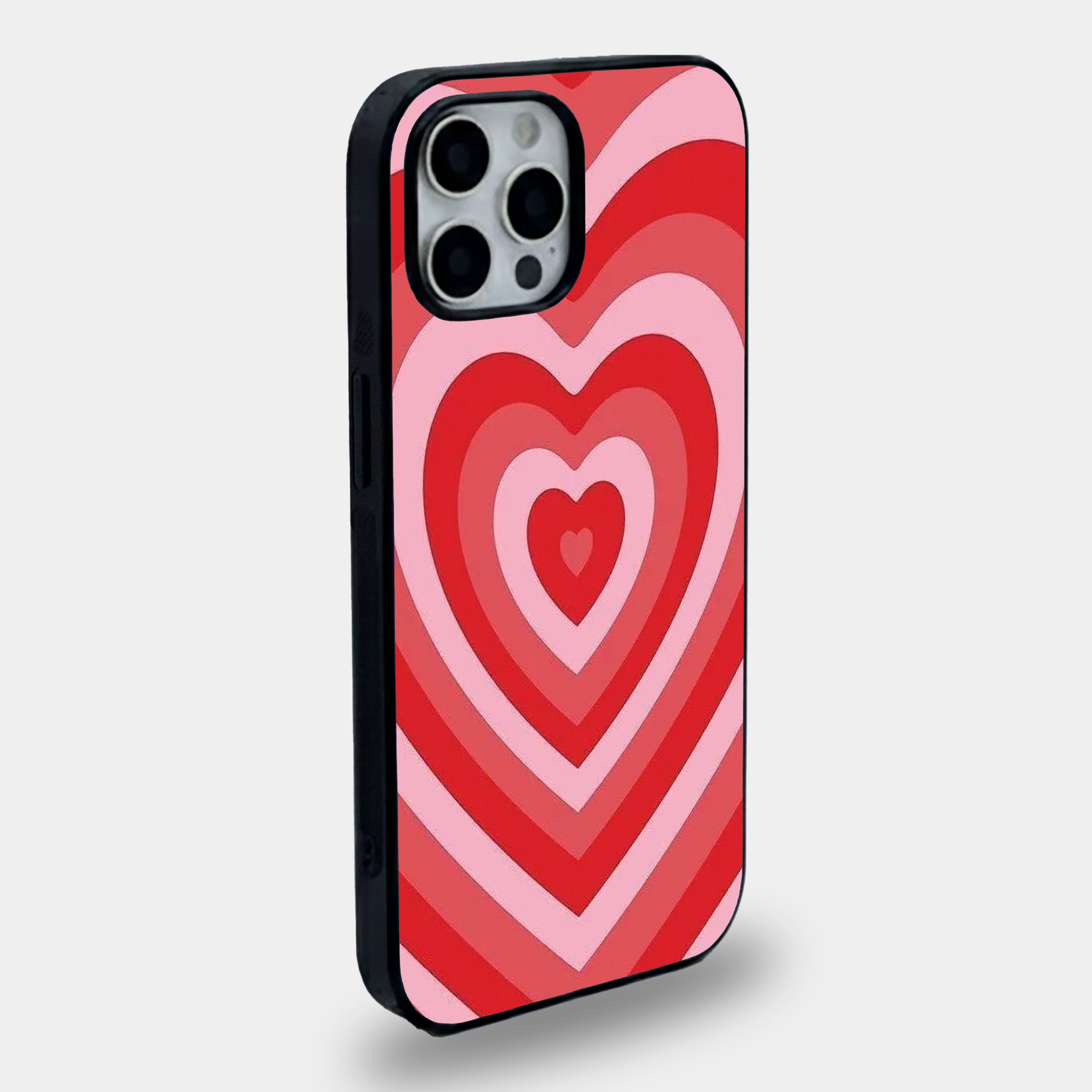 Retro Heart Radiating Pattern | Premium Glass iPhone & Samsung Mobile Cover Case