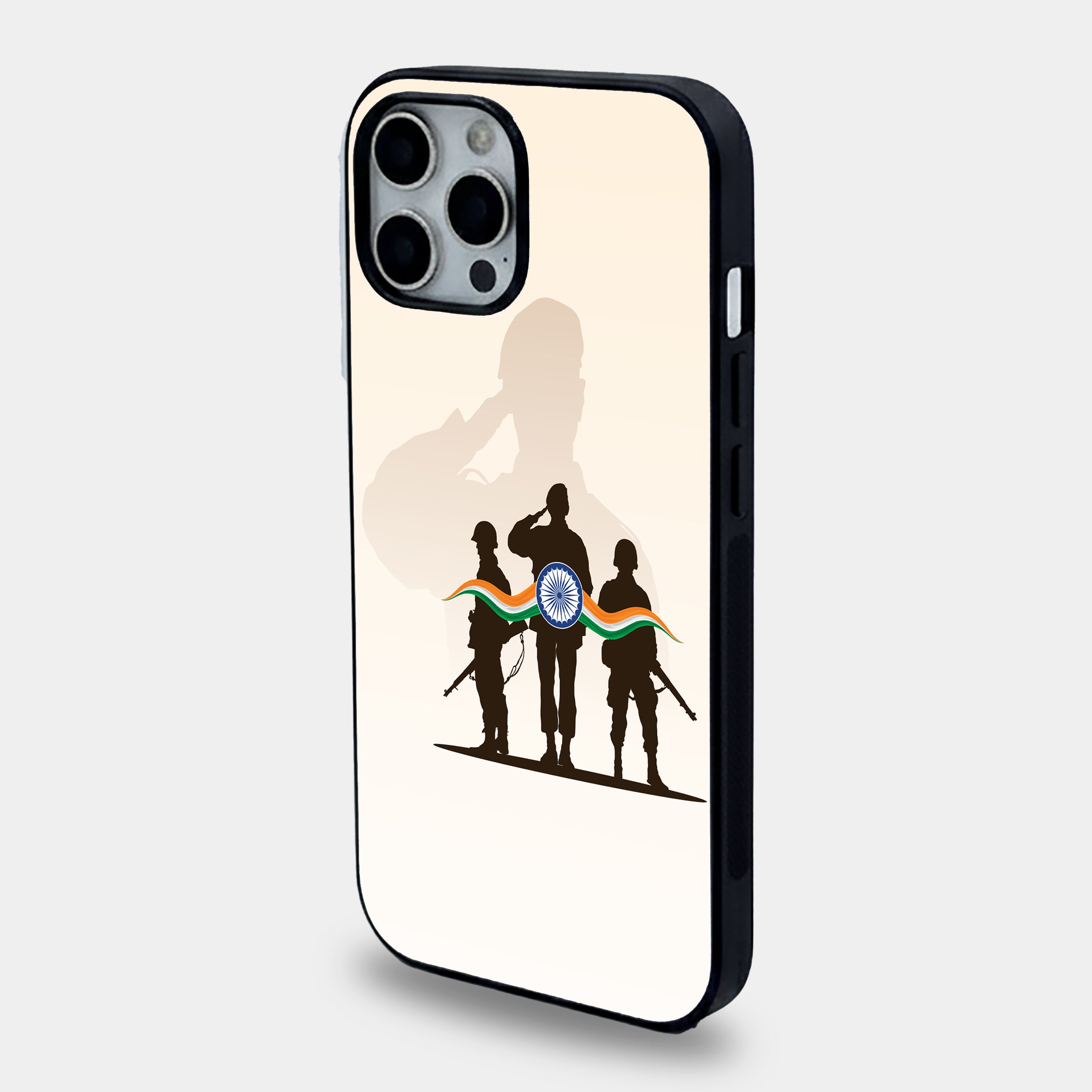Indian Army Tribute | Premium Glass iPhone Mobile Cover Case