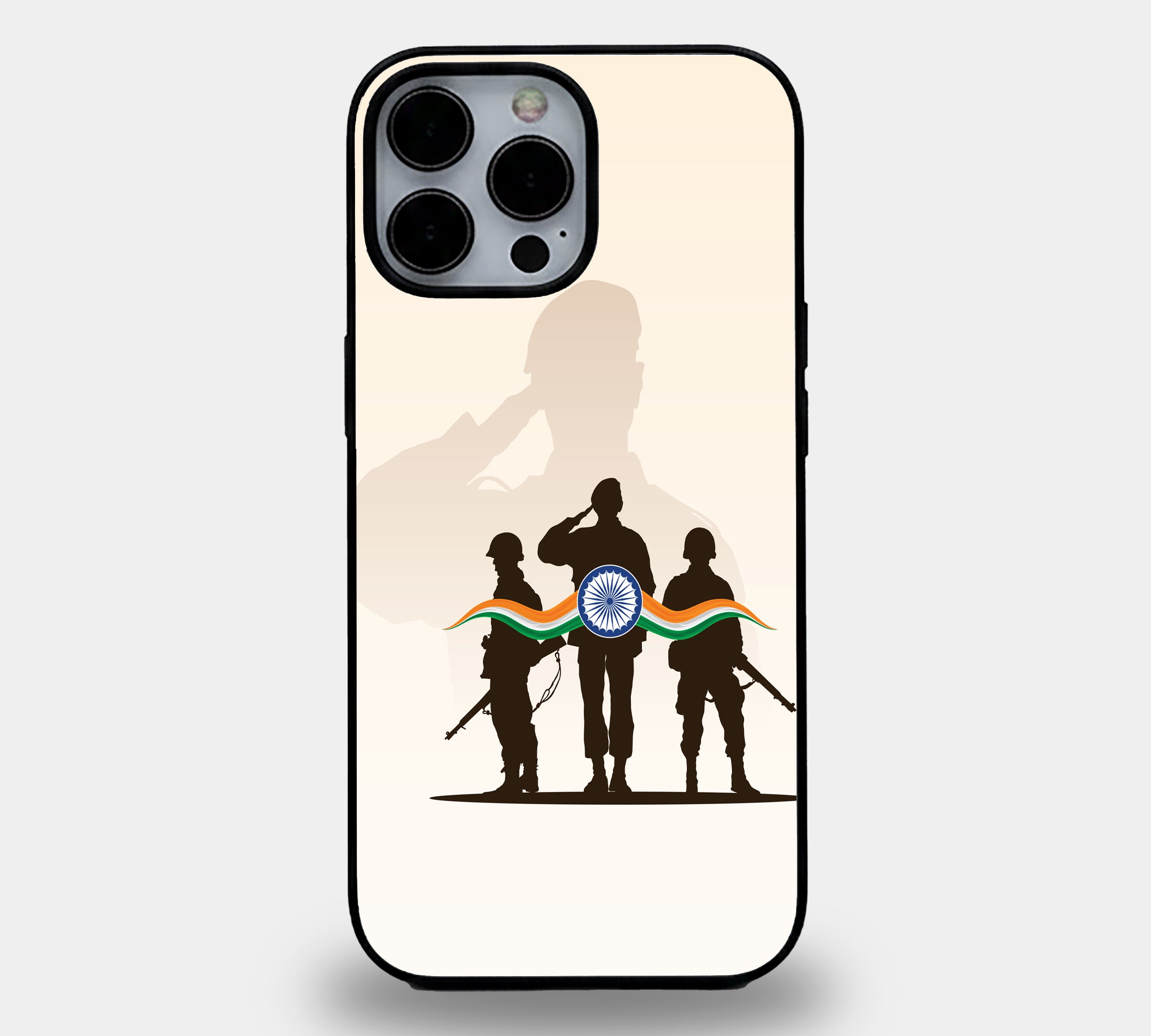 Indian Army Tribute | Premium Glass iPhone Mobile Cover Case