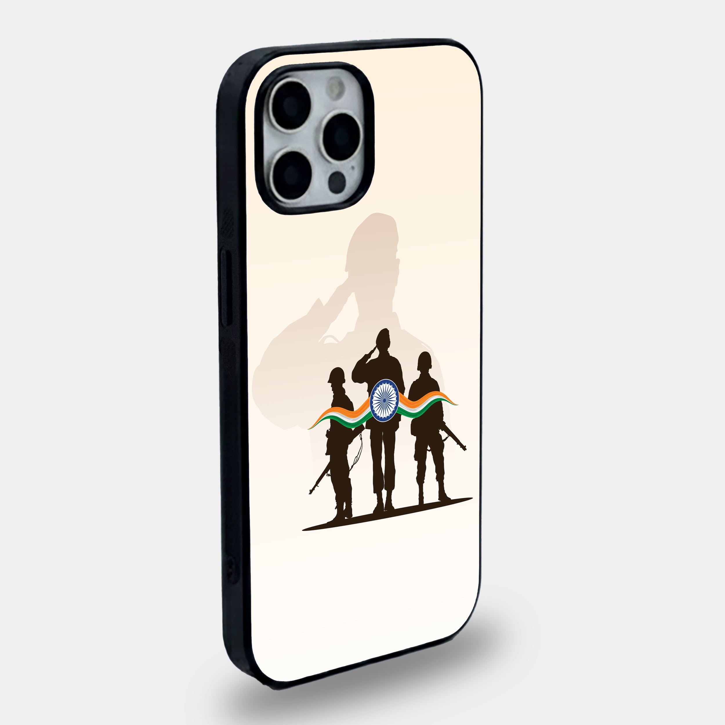 Indian Army Tribute | Premium Glass iPhone Mobile Cover Case