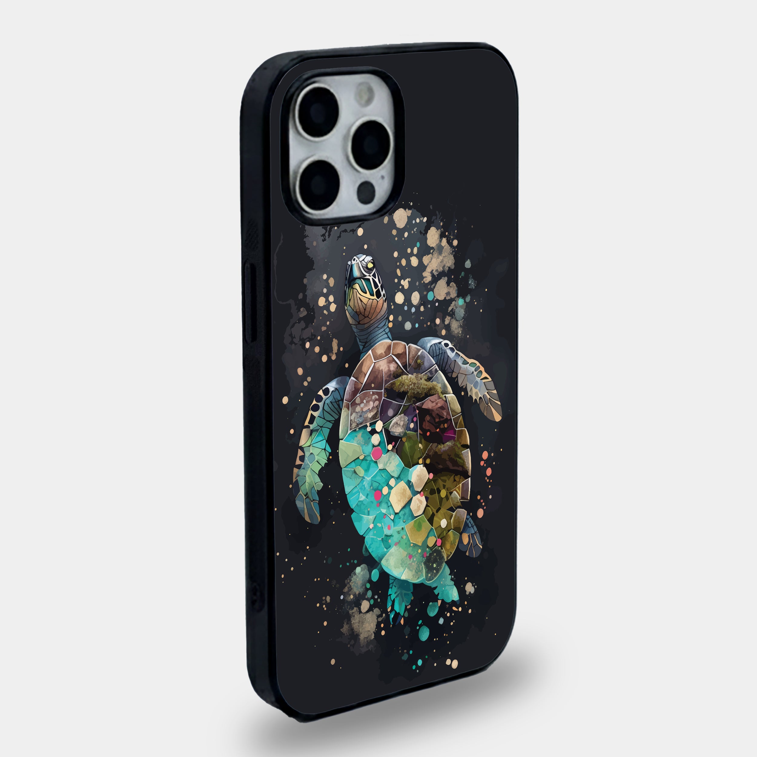 Mosaic Sea Turtle Artistic | Premium Glass iPhone Mobile Cover Case