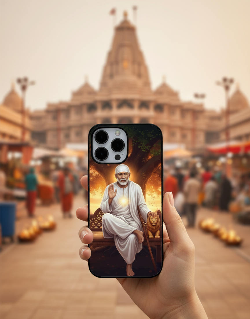 Shirdi Sai Baba | Premium Glass iPhone Mobile Cover Case