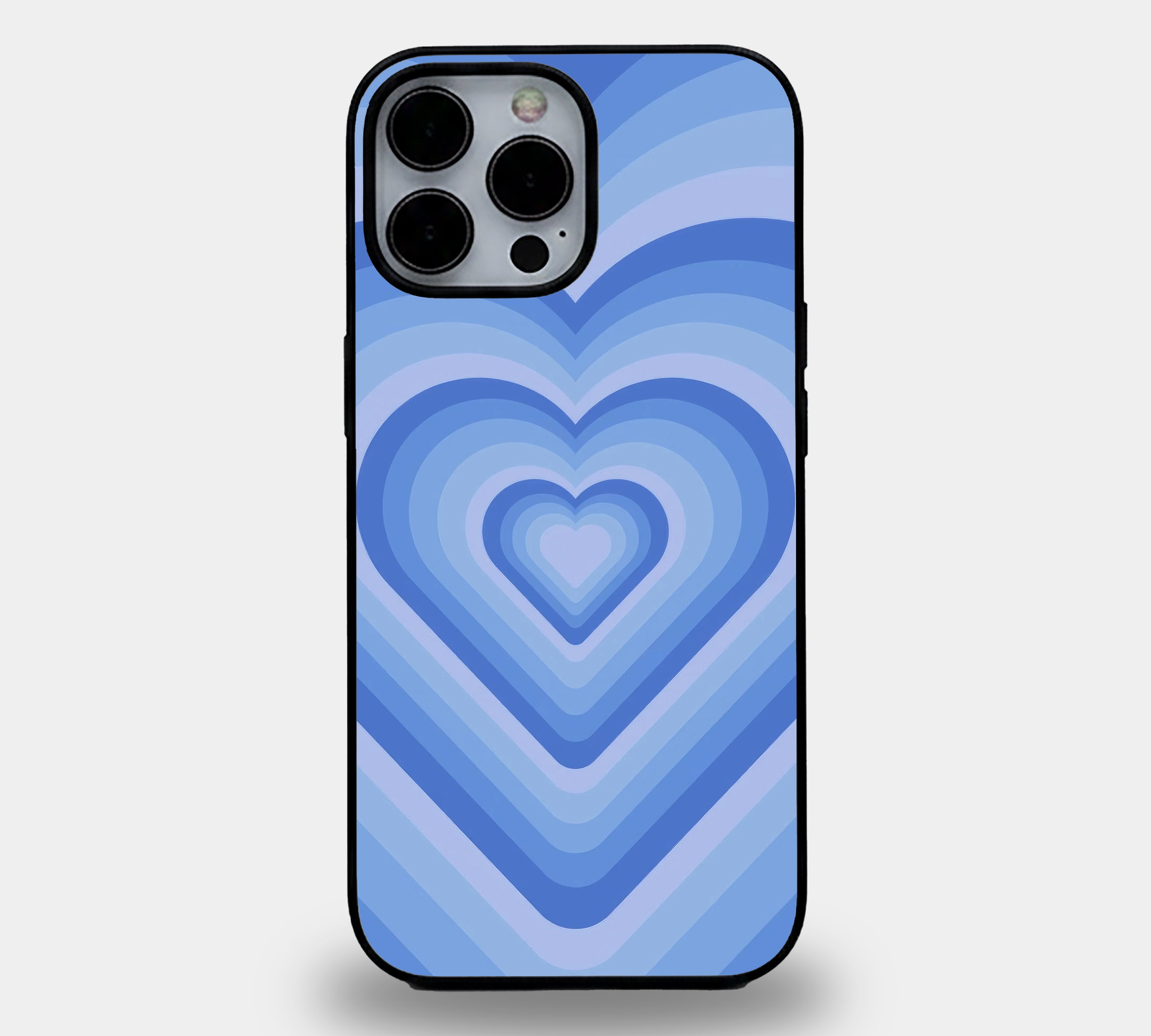 Blue Aura Heart | Premium Glass iPhone & Samsung Mobile Cover Case