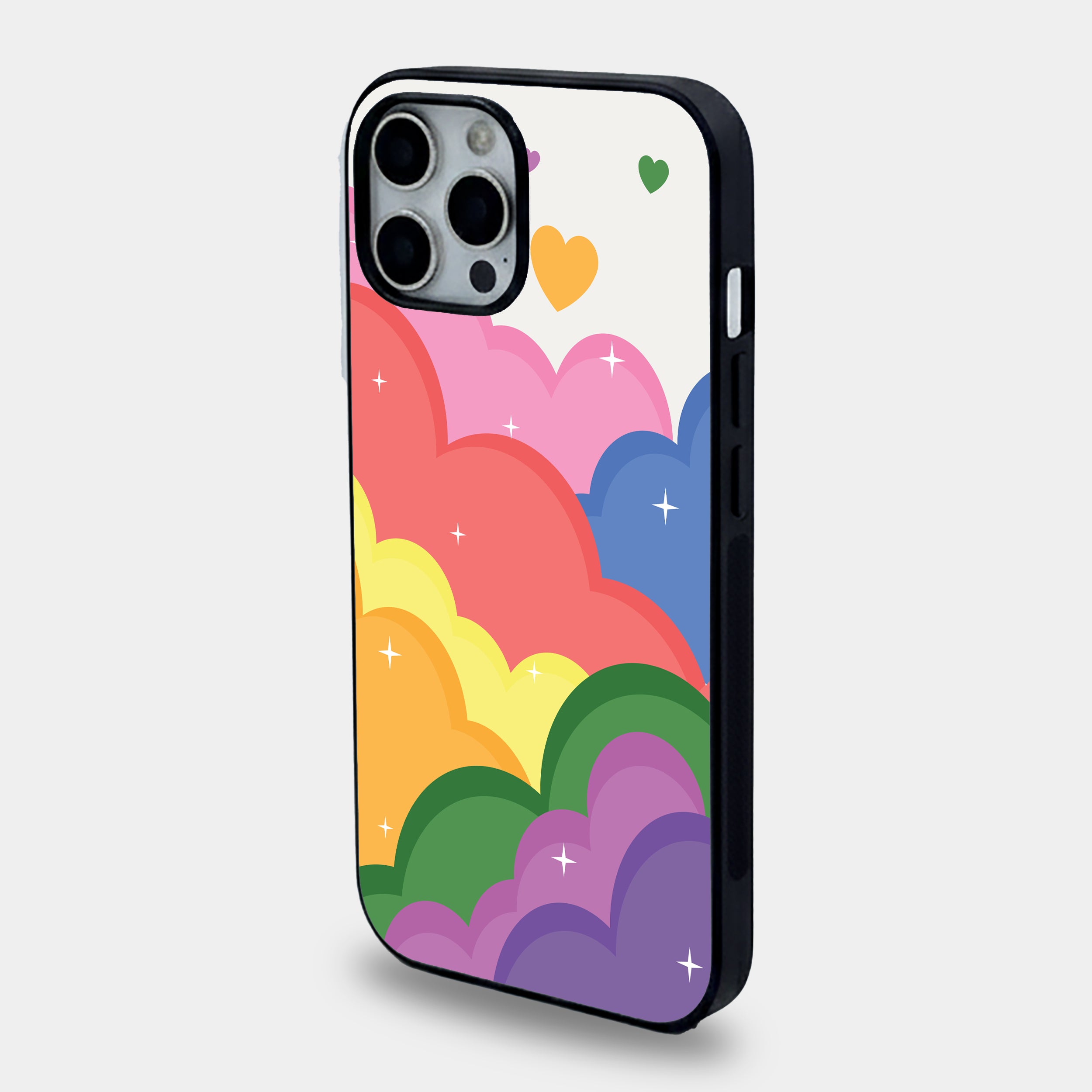 Dreamy Rainbow Clouds Pride | Premium Glass iPhone & Samsung Mobile Cover Case