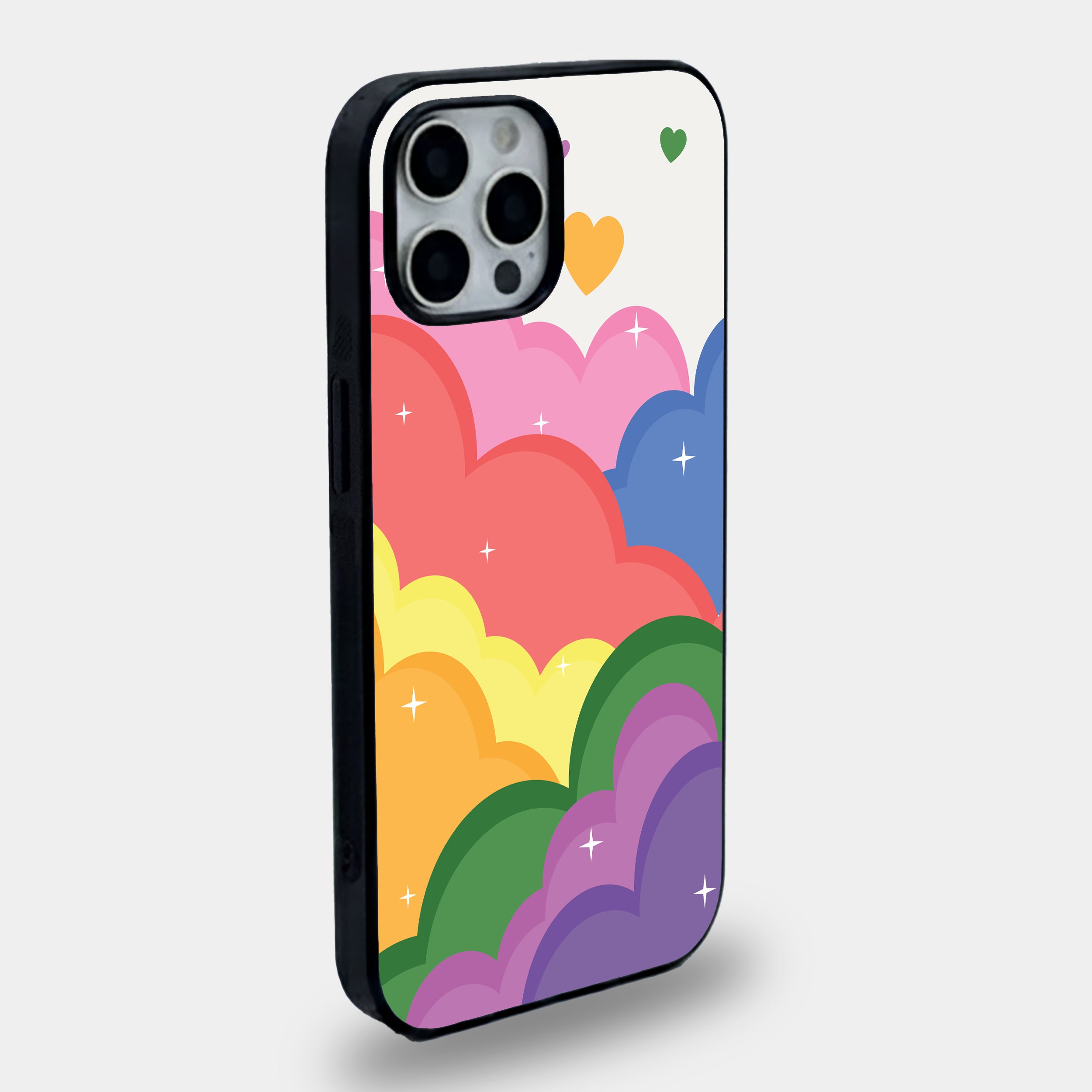 Dreamy Rainbow Clouds Pride | Premium Glass iPhone & Samsung Mobile Cover Case