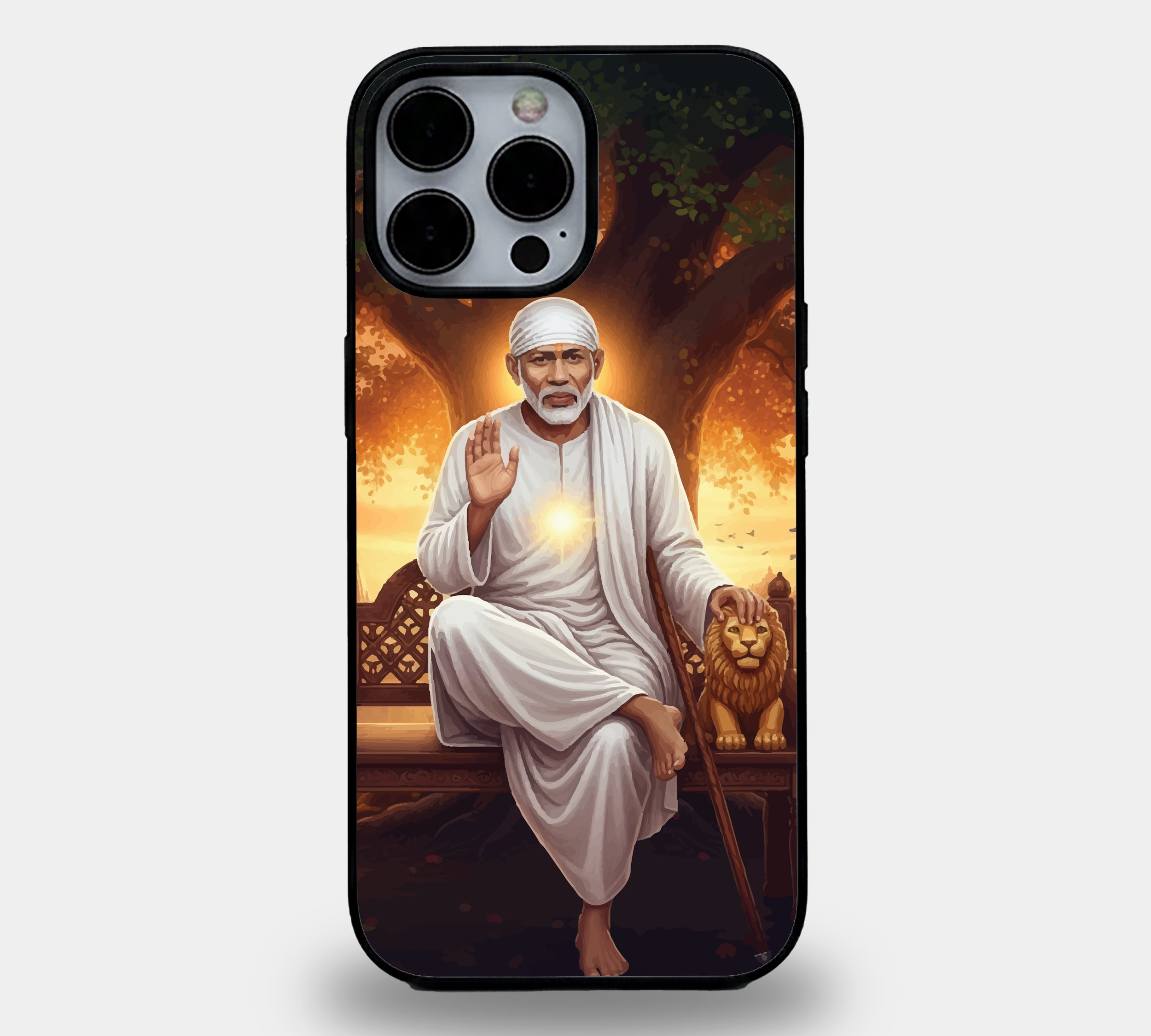 Shirdi Sai Baba | Premium Glass iPhone Mobile Cover Case