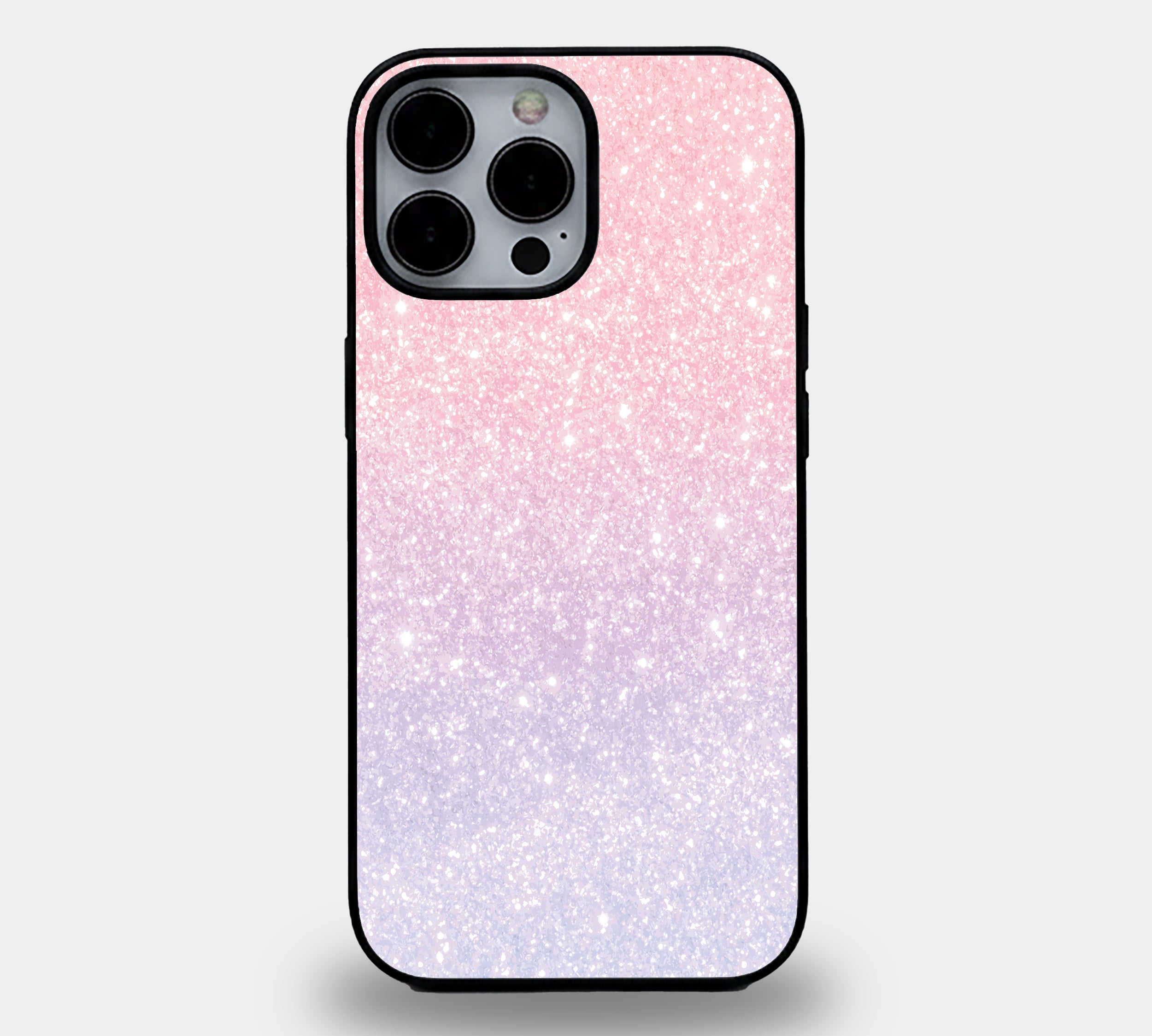 Pink Lavender Dream Glitter Ombré | Premium Glass iPhone Mobile Cover Case