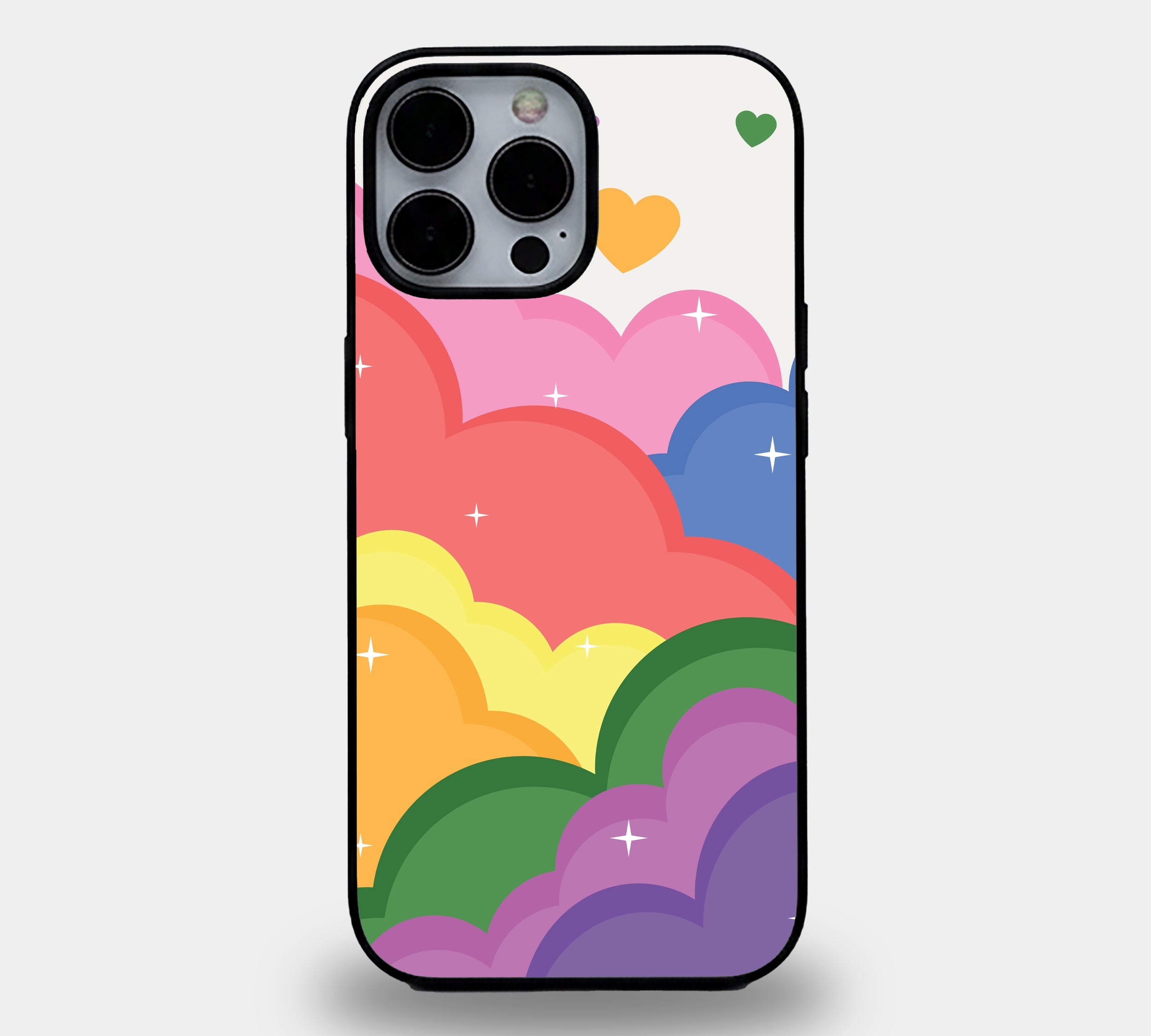 Dreamy Rainbow Clouds Pride | Premium Glass iPhone & Samsung Mobile Cover Case