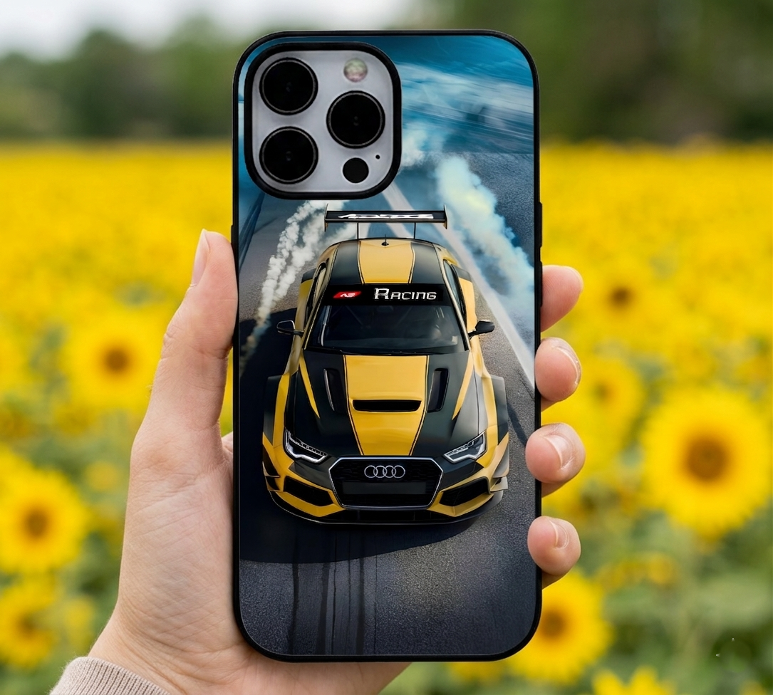 Yellow Audi Racing Track Case