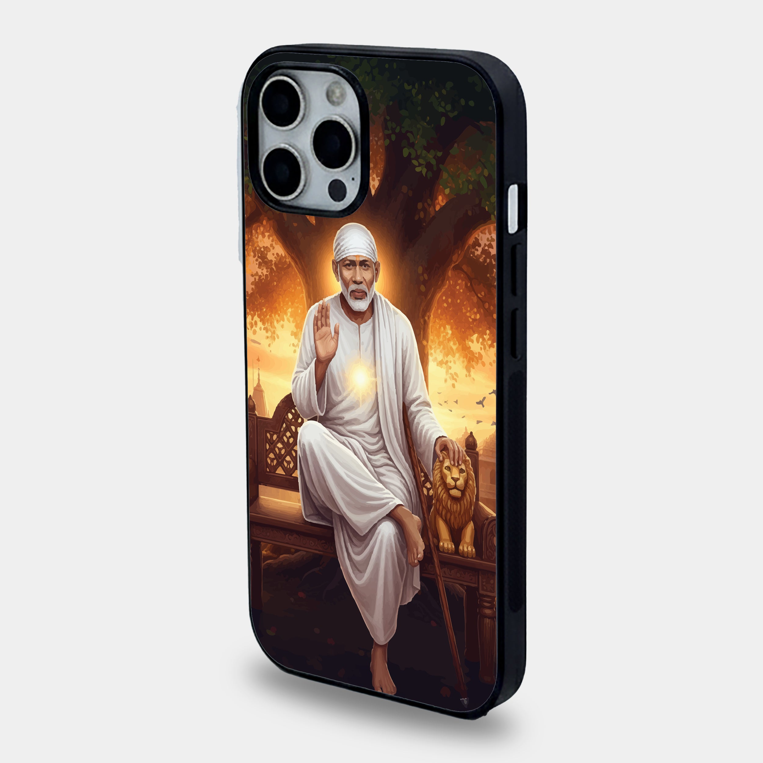 Shirdi Sai Baba | Premium Glass iPhone Mobile Cover Case