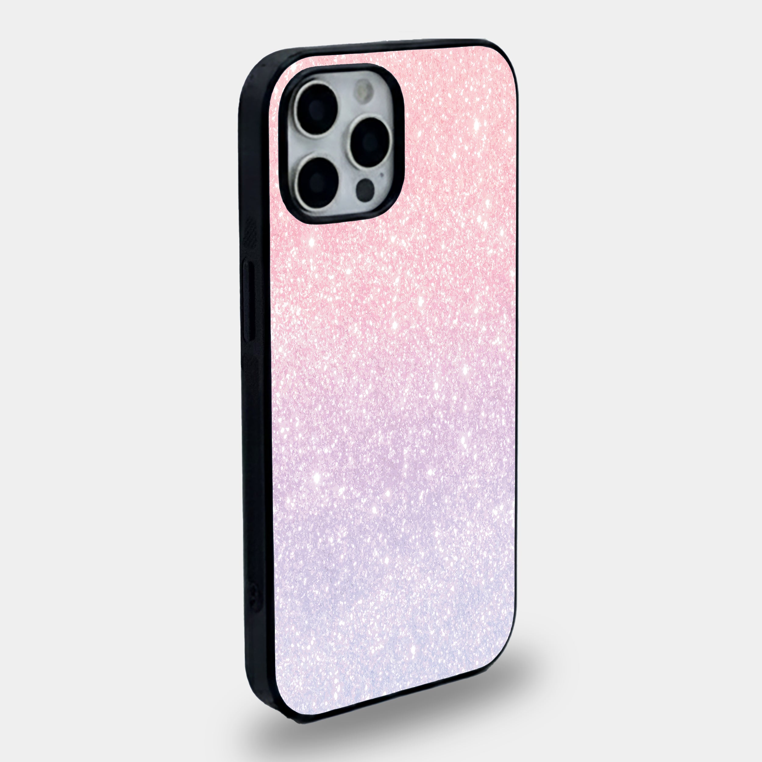 Pink Lavender Dream Glitter Ombré | Premium Glass iPhone Mobile Cover Case
