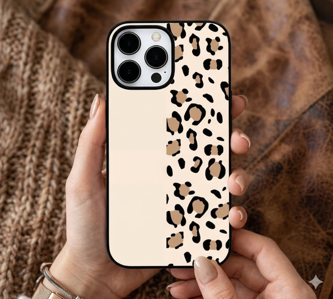 Minimalist Leopard Print | Premium Glass iPhone & Samsung Mobile Cover Case