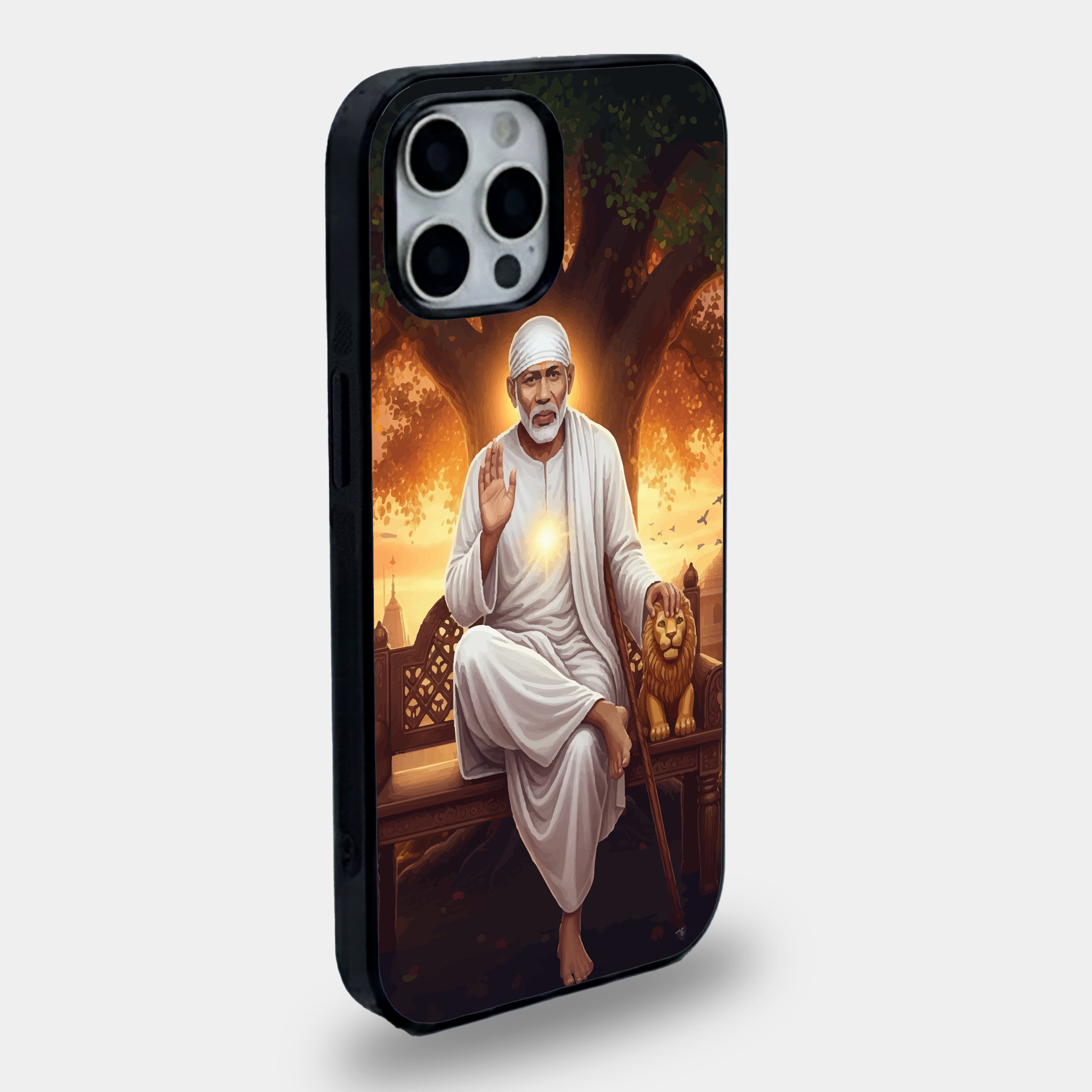 Shirdi Sai Baba | Premium Glass iPhone Mobile Cover Case