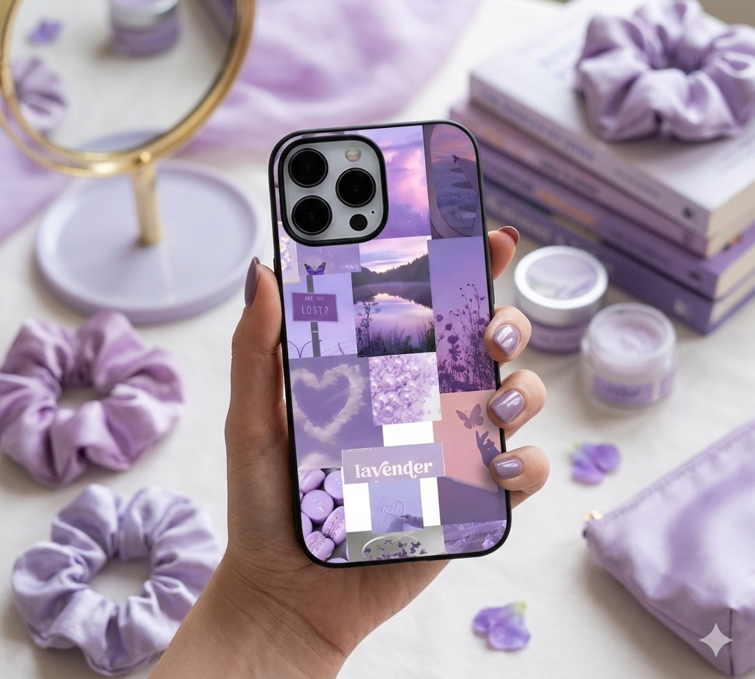 Lavender Dreams Aesthetic | Premium Glass iPhone & Samsung Mobile Cover Case