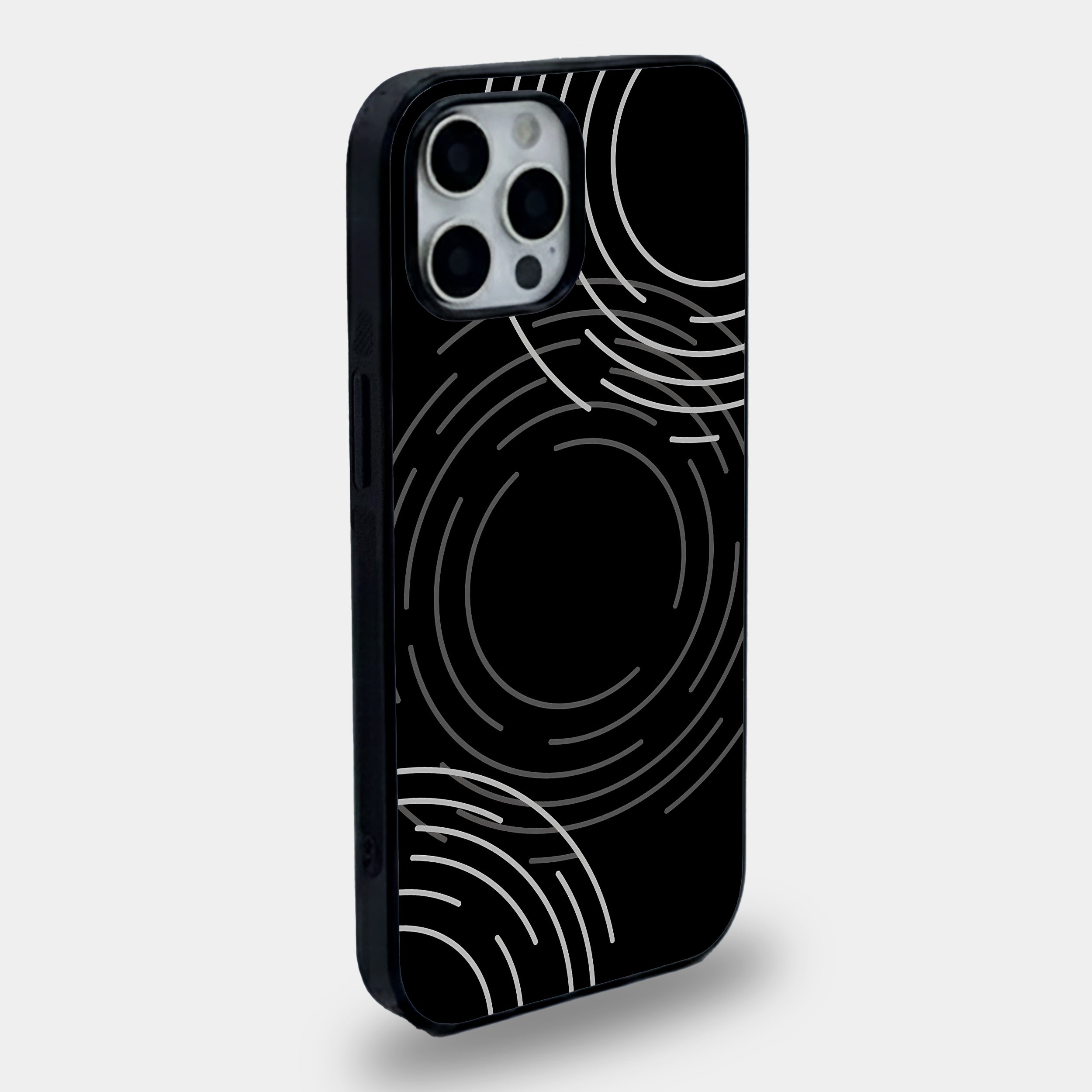 Minimalist White Concentric Ripples