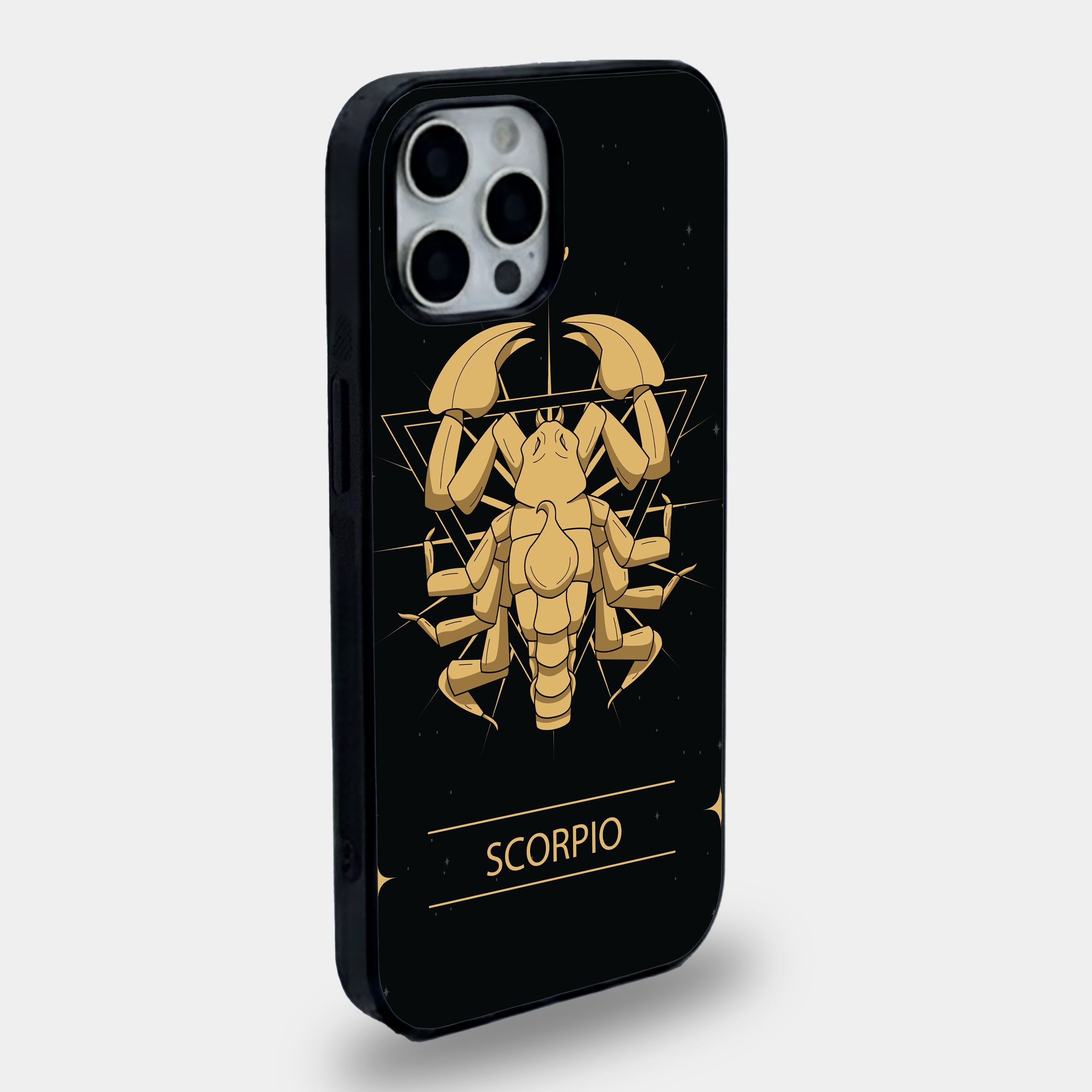 Scorpio Golden Shield Graphic | Premium Glass iPhone Mobile Cover Case