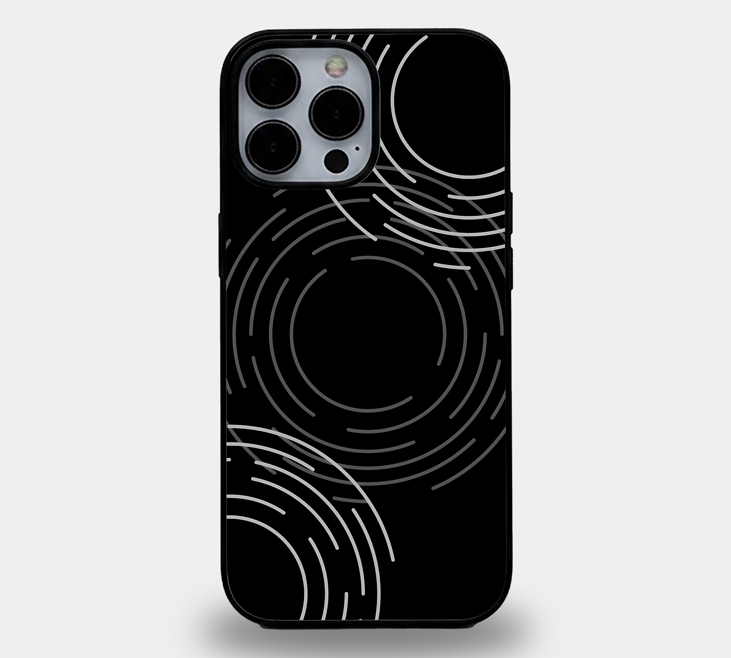 Minimalist White Concentric Ripples