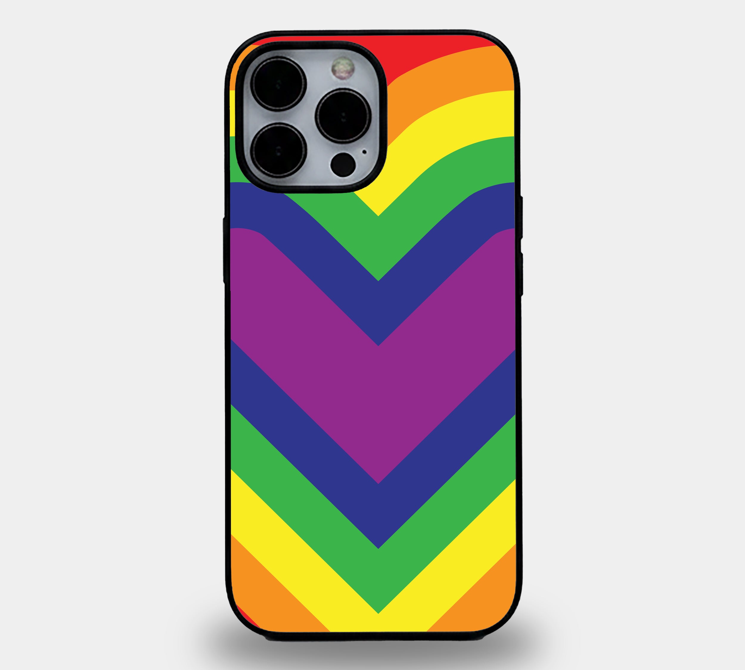 Geometric Rainbow Pride Heart | Premium Glass iPhone & Samsung Mobile Cover Case
