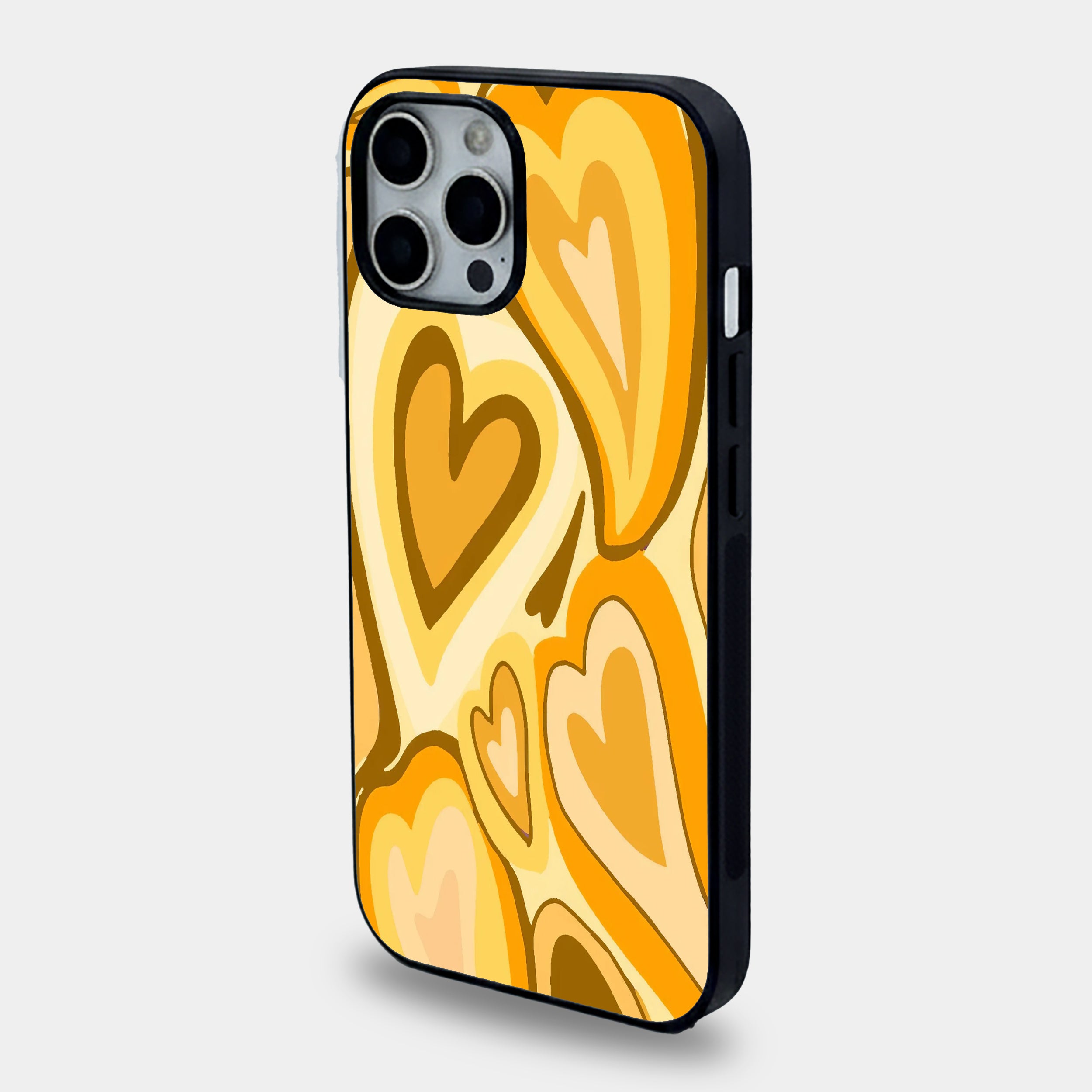 Retro Honey Heart Designer | Premium Glass iPhone & Samsung Mobile Cover Case
