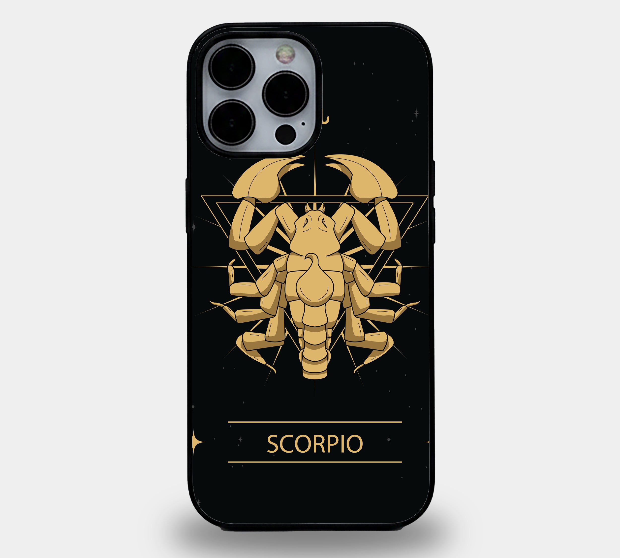Scorpio Golden Shield Graphic | Premium Glass iPhone Mobile Cover Case