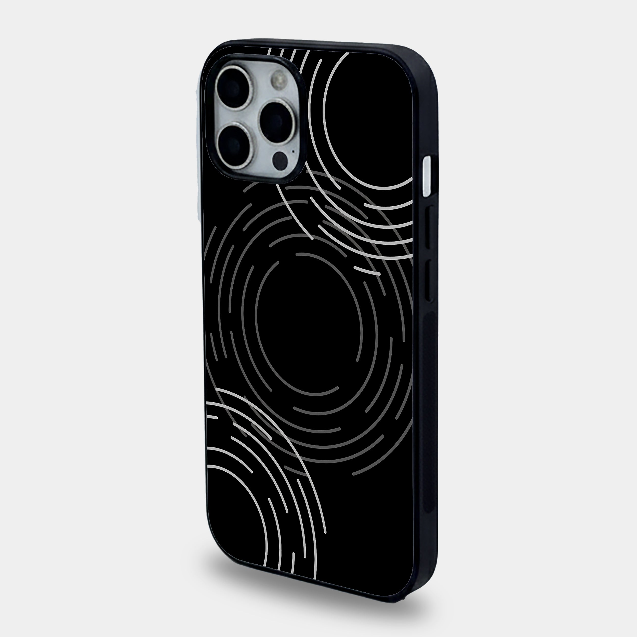 Minimalist White Concentric Ripples
