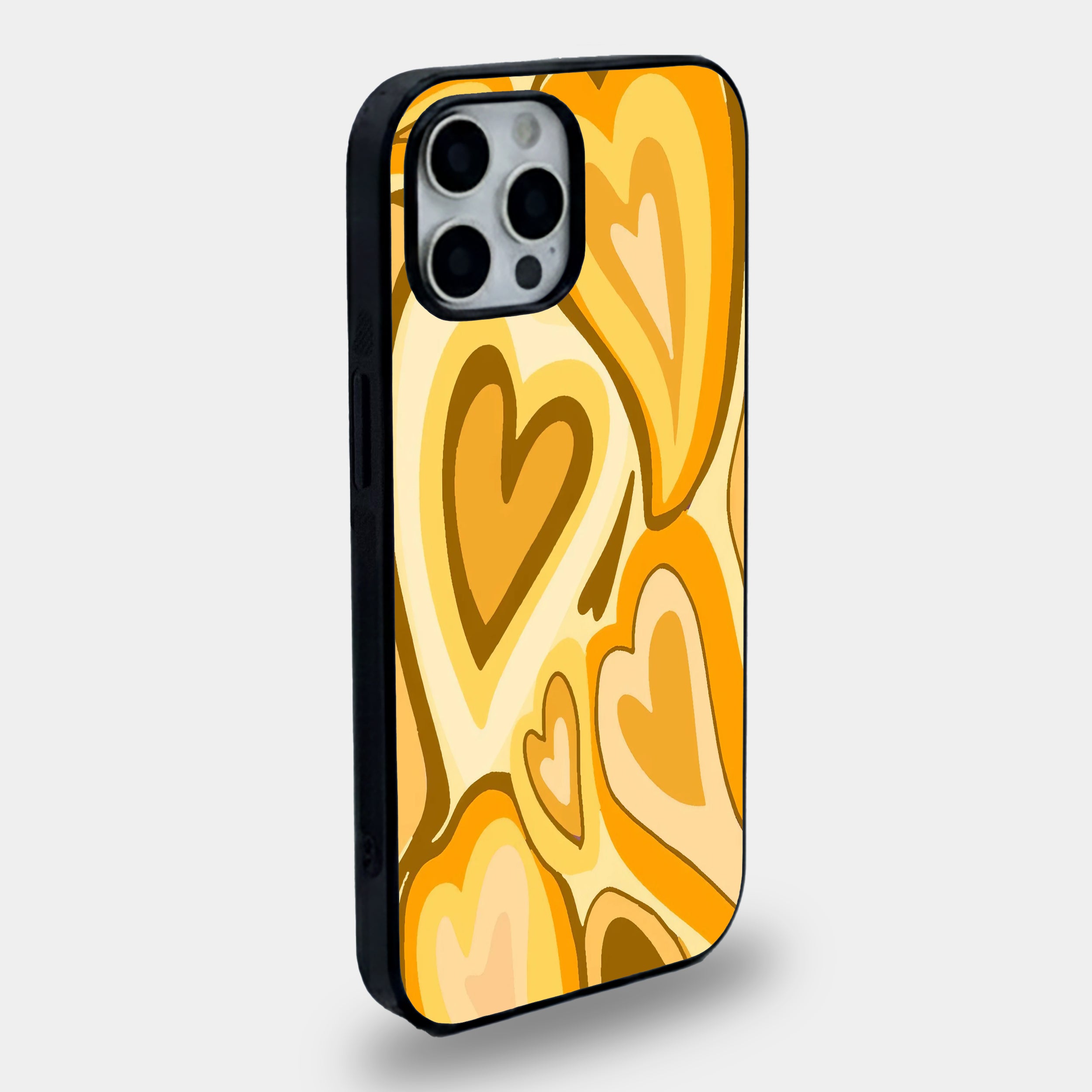Retro Honey Heart Designer | Premium Glass iPhone & Samsung Mobile Cover Case