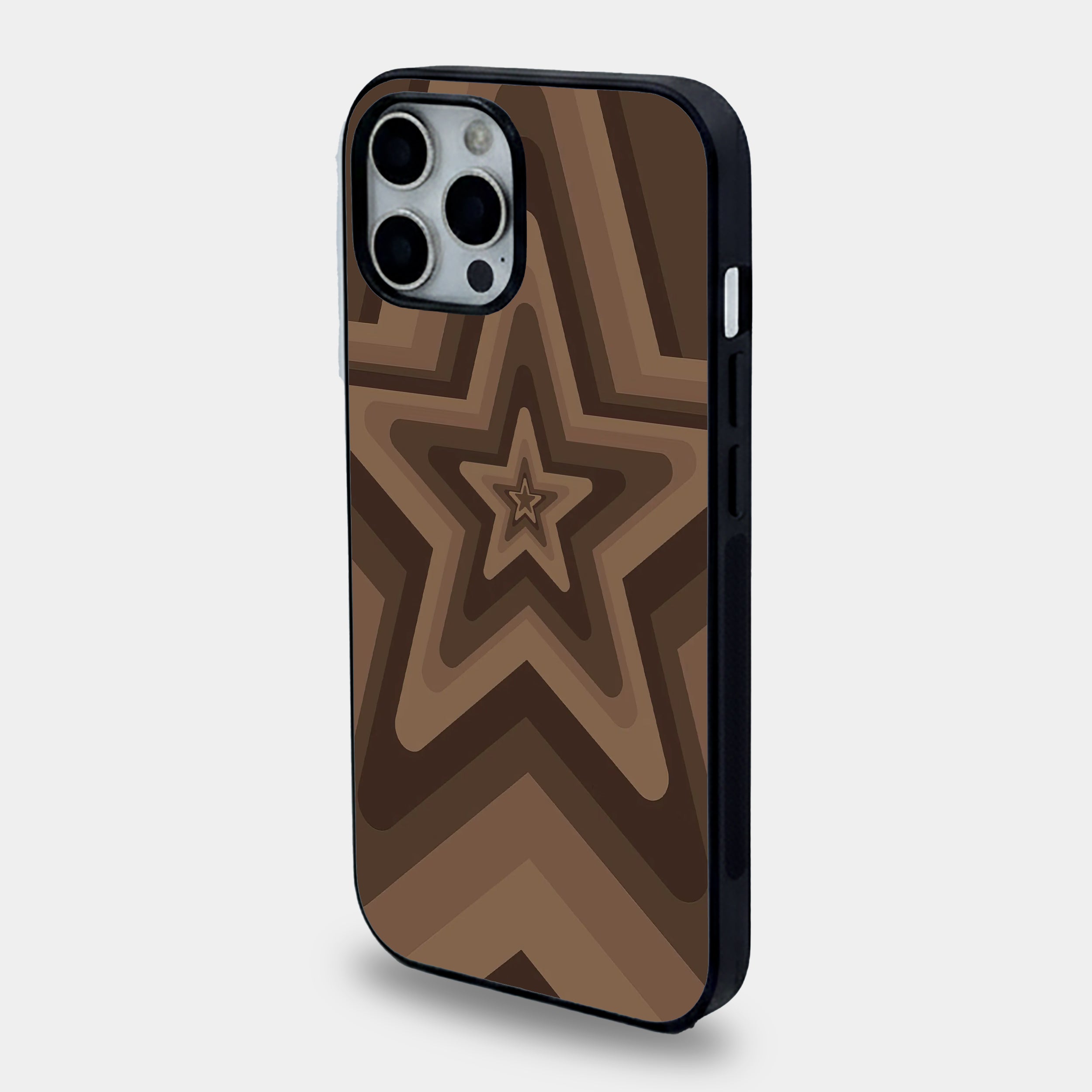 Retro Star Espresso | Premium Glass iPhone & Samsung Mobile Cover Case
