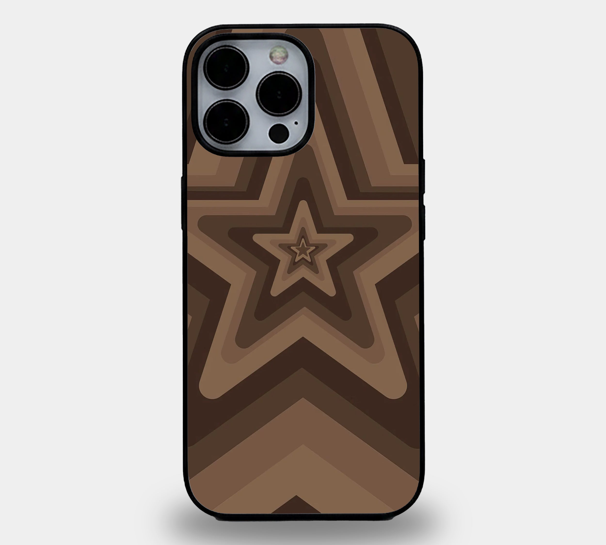 Retro Star Espresso | Premium Glass iPhone & Samsung Mobile Cover Case