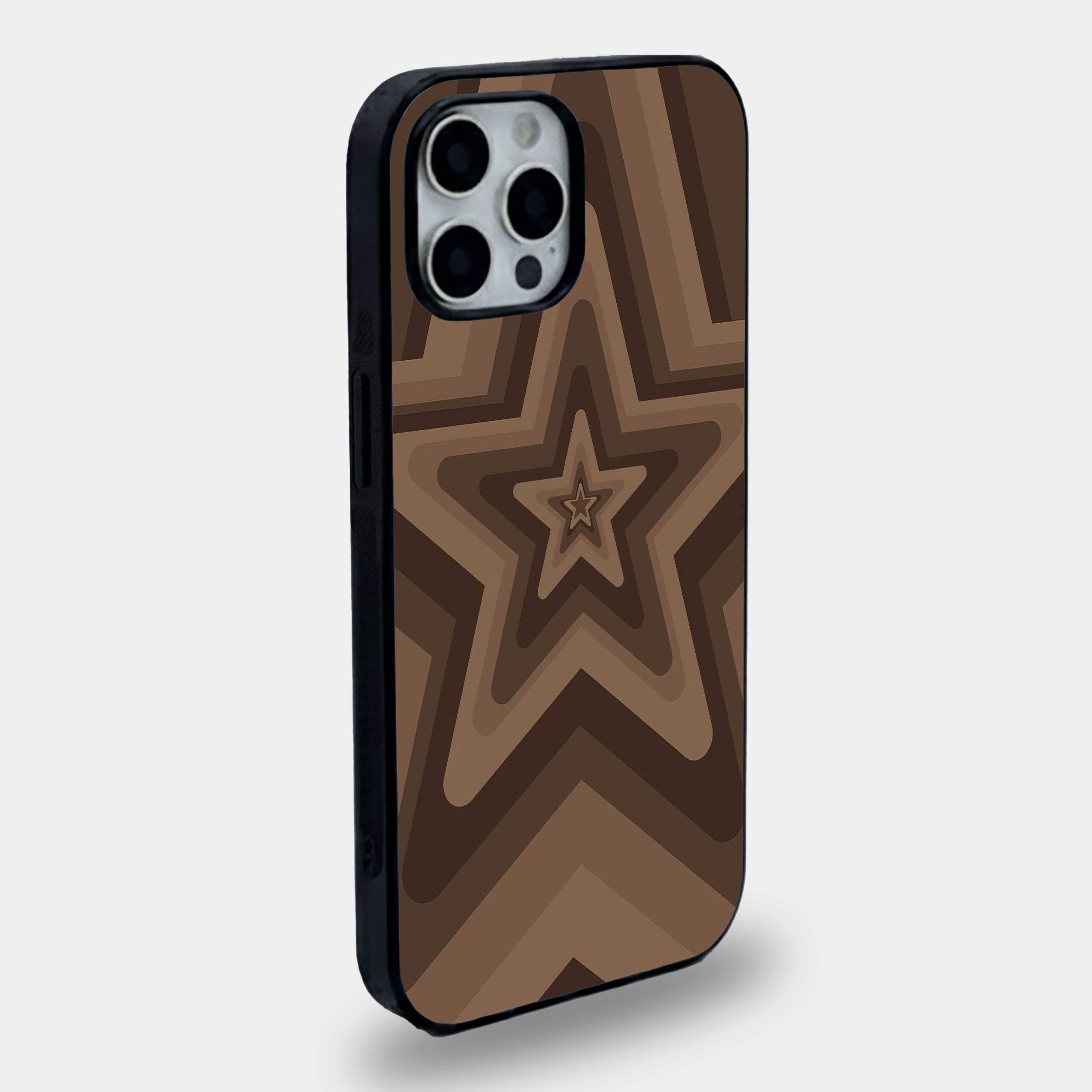 Retro Star Espresso | Premium Glass iPhone & Samsung Mobile Cover Case