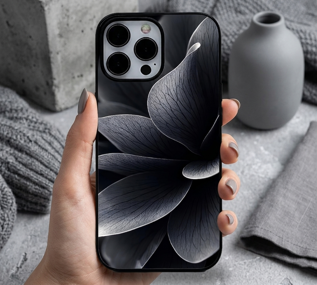 Dark Monochrome Petal Texture