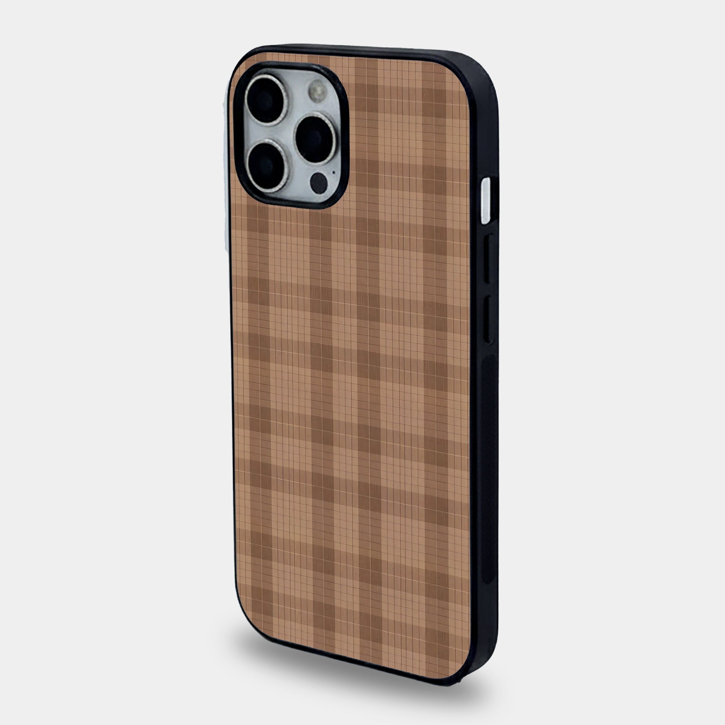 Classic Brown Plaid | Premium Glass iPhone & Samsung Mobile Cover Case