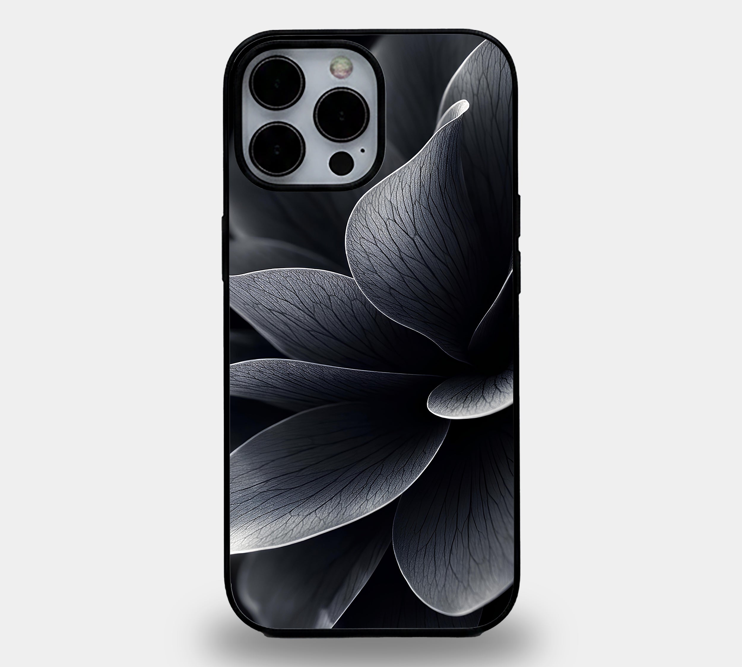 Dark Monochrome Petal Texture
