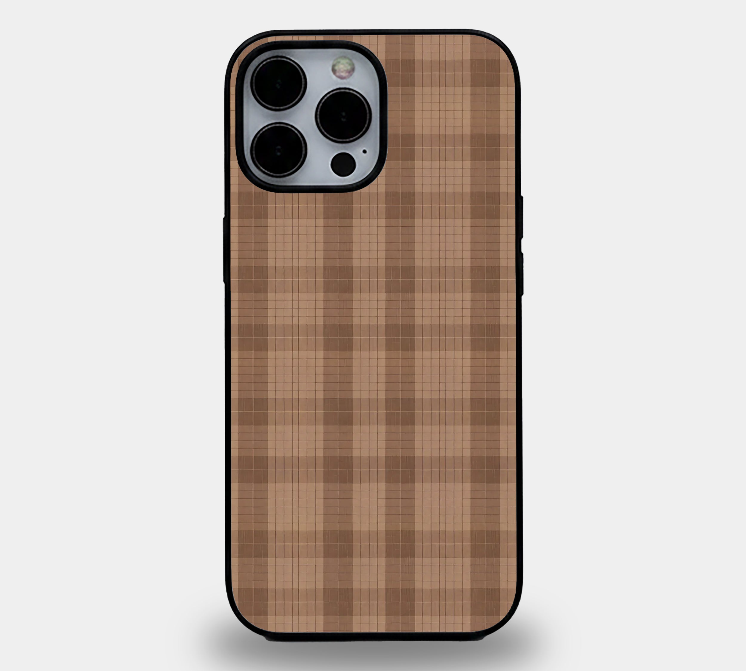 Classic Brown Plaid | Premium Glass iPhone & Samsung Mobile Cover Case