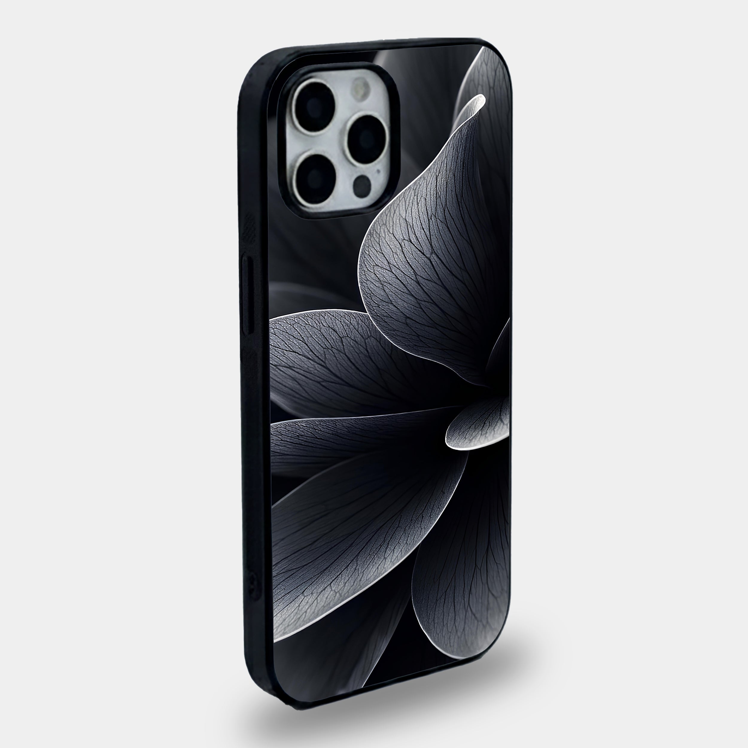 Dark Monochrome Petal Texture