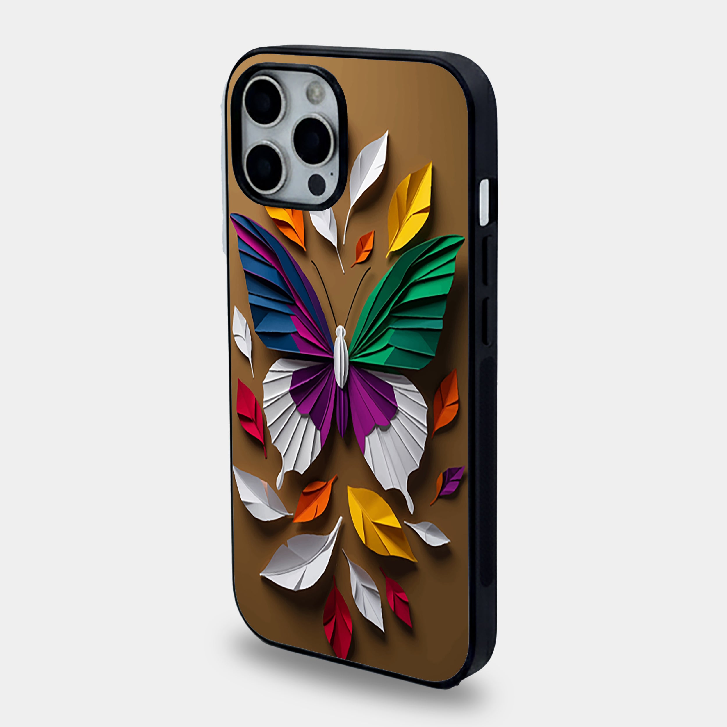 Origami Butterfly | Premium Glass iPhone & Samsung Mobile Cover Case