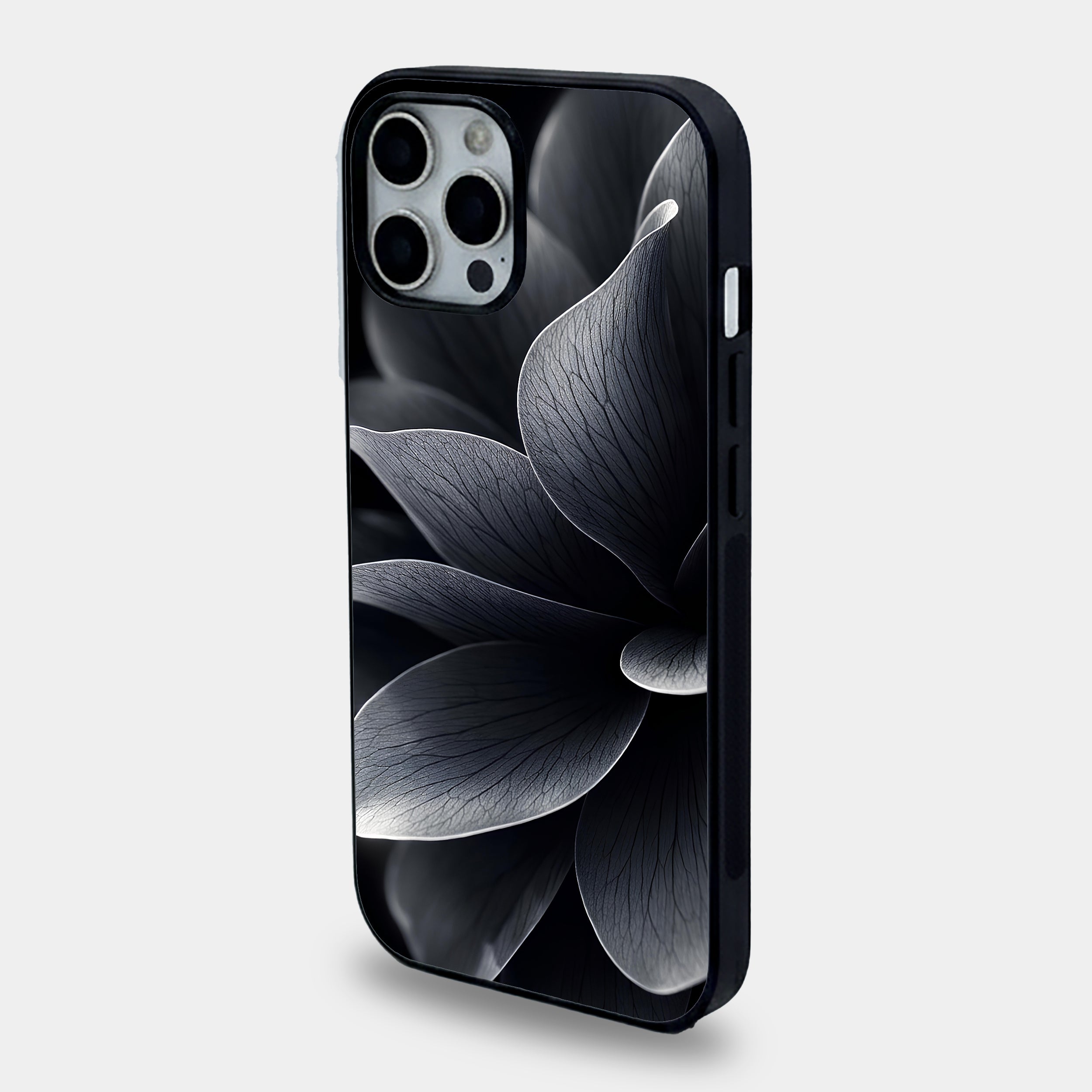 Dark Monochrome Petal Texture