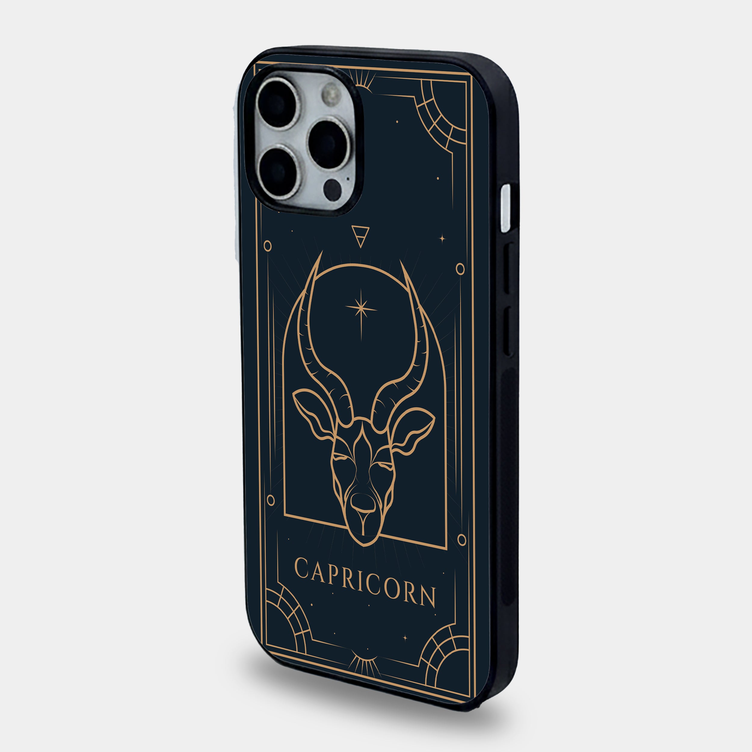 Capricorn Mystic Horns | Premium Glass iPhone Mobile Cover Case
