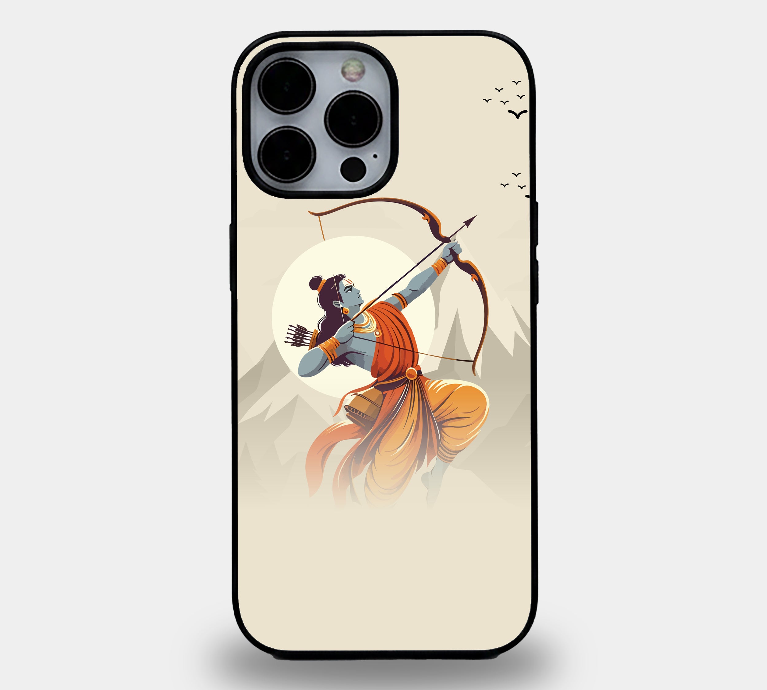 Lord Rama Divine Archer | Premium Glass iPhone Mobile Cover Case