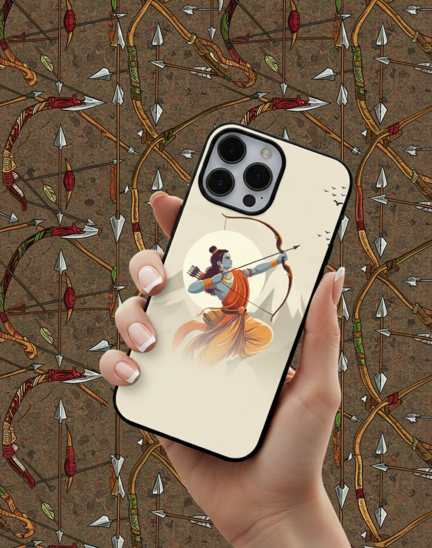 Lord Rama Divine Archer | Premium Glass iPhone Mobile Cover Case