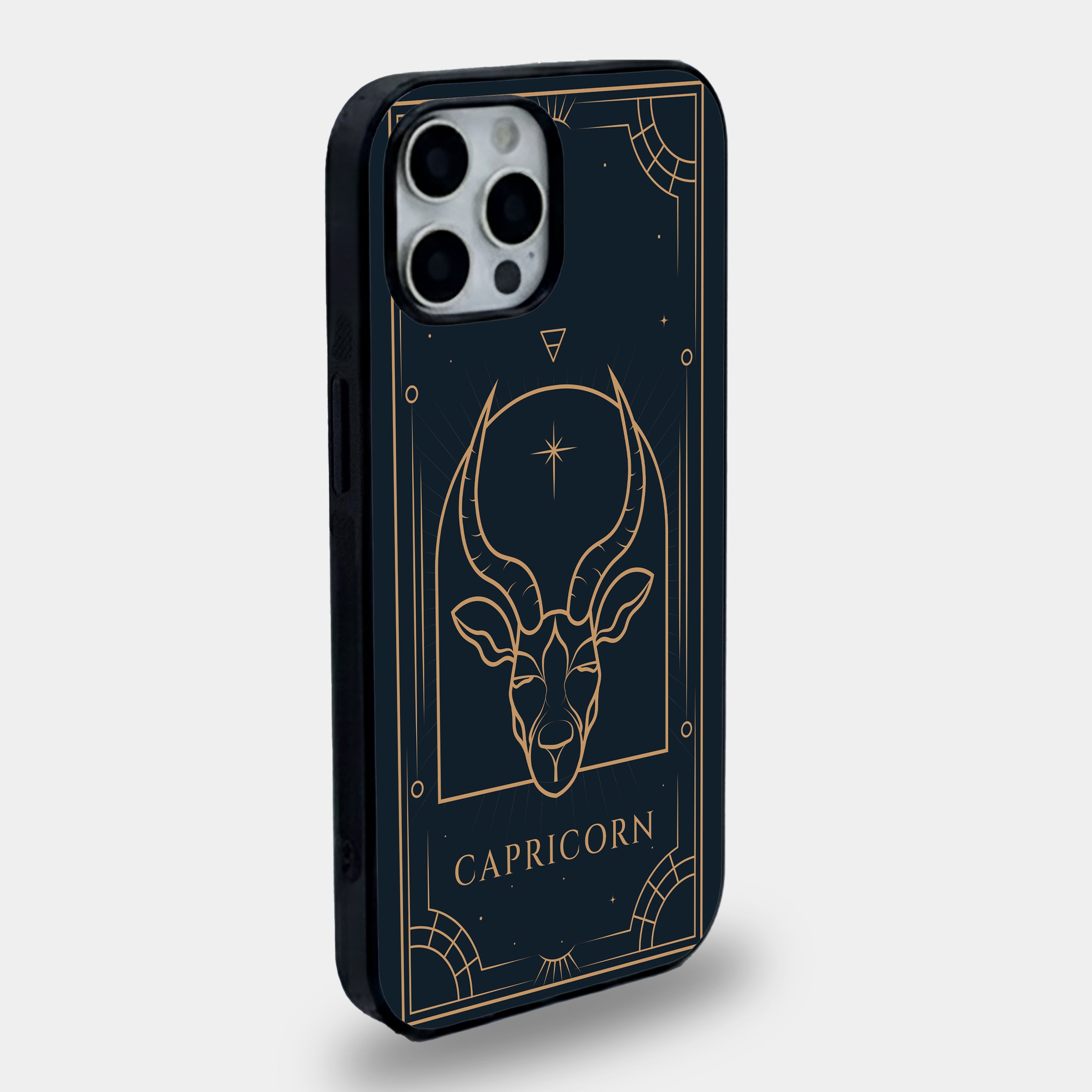 Capricorn Mystic Horns | Premium Glass iPhone Mobile Cover Case