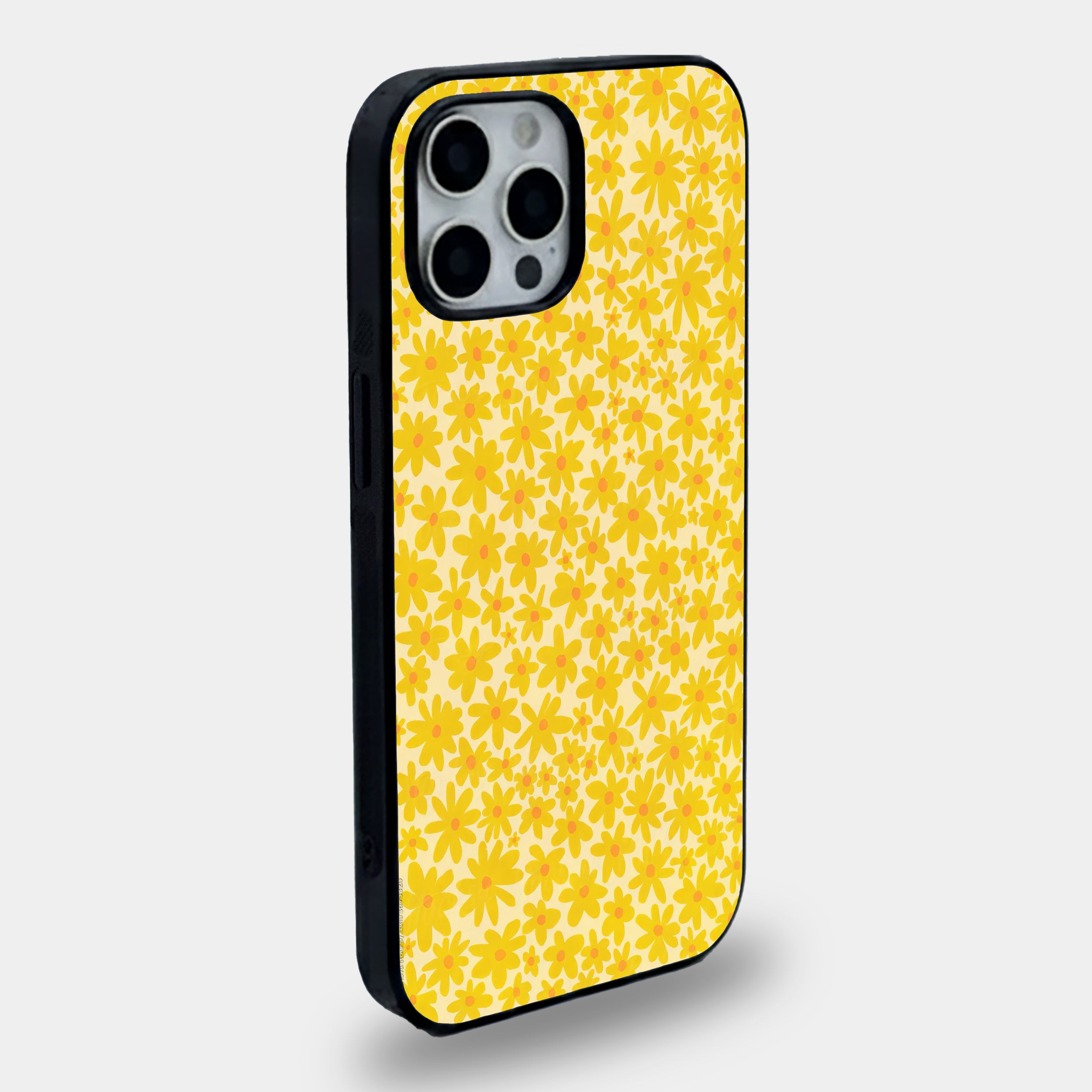 Yellow Daisy Floral | Premium Glass iPhone & Samsung Mobile Cover Case